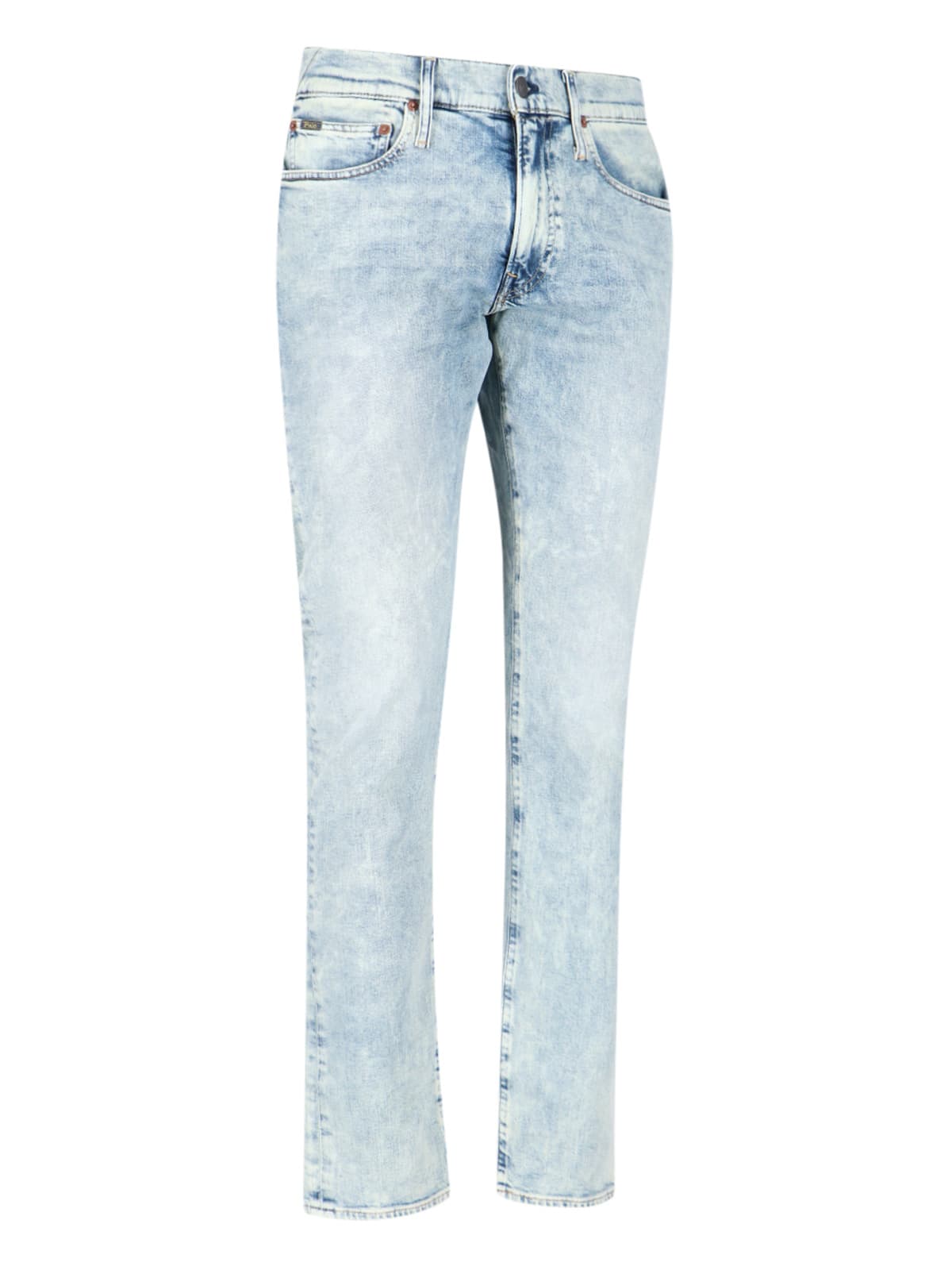 Shop Polo Ralph Lauren Skinny Jeans In Light Blue