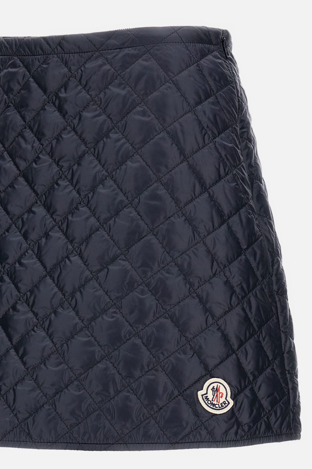 Moncler Midnight Blue Nylon Mini Skirt In Blue