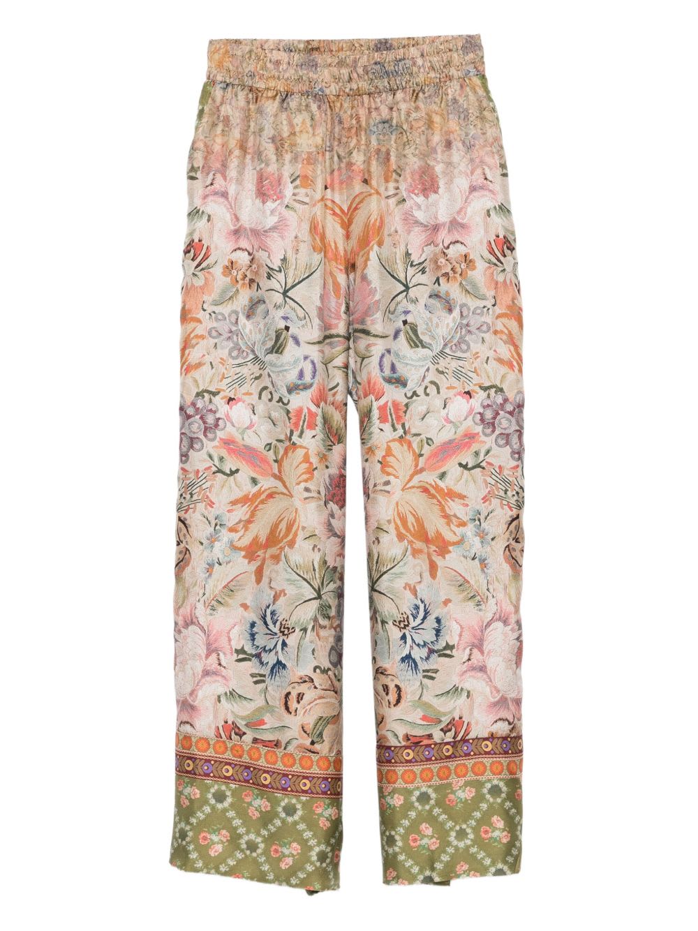 Pierre-louis Mascia Pierre Louis Mascia Printed Silk Trousers In Multi