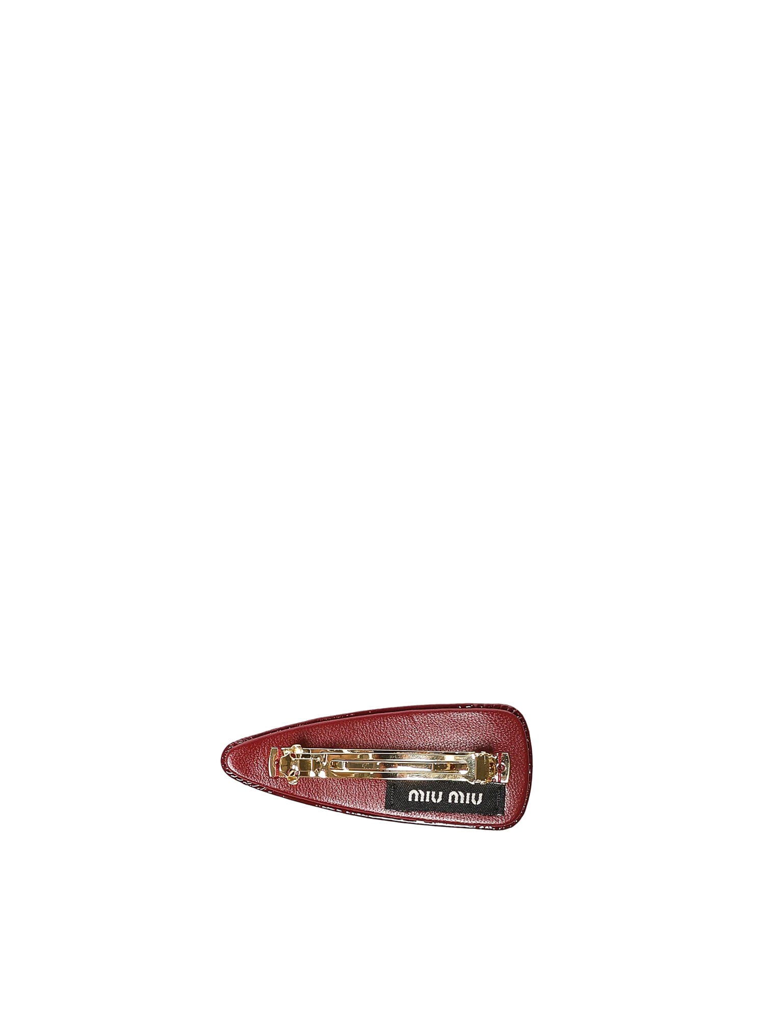 Miu Miu Patent Leather Clasp In Red