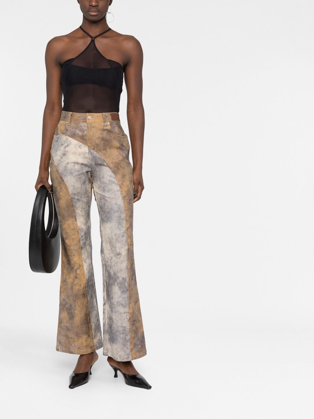 Knwls Halter Neck Bodysuit In Black