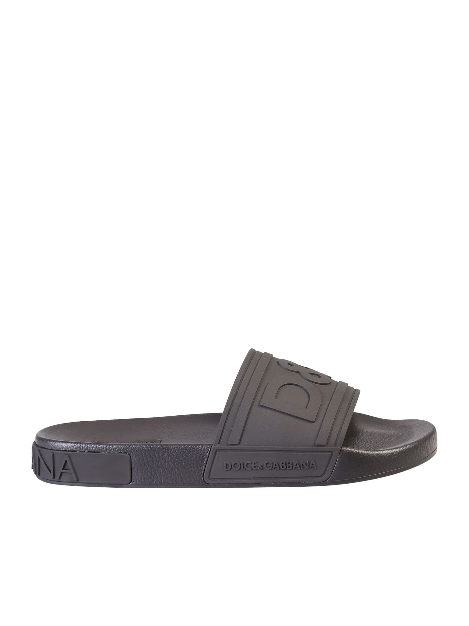 DOLCE & GABBANA BRANDED SLIDE SANDALS,11204702