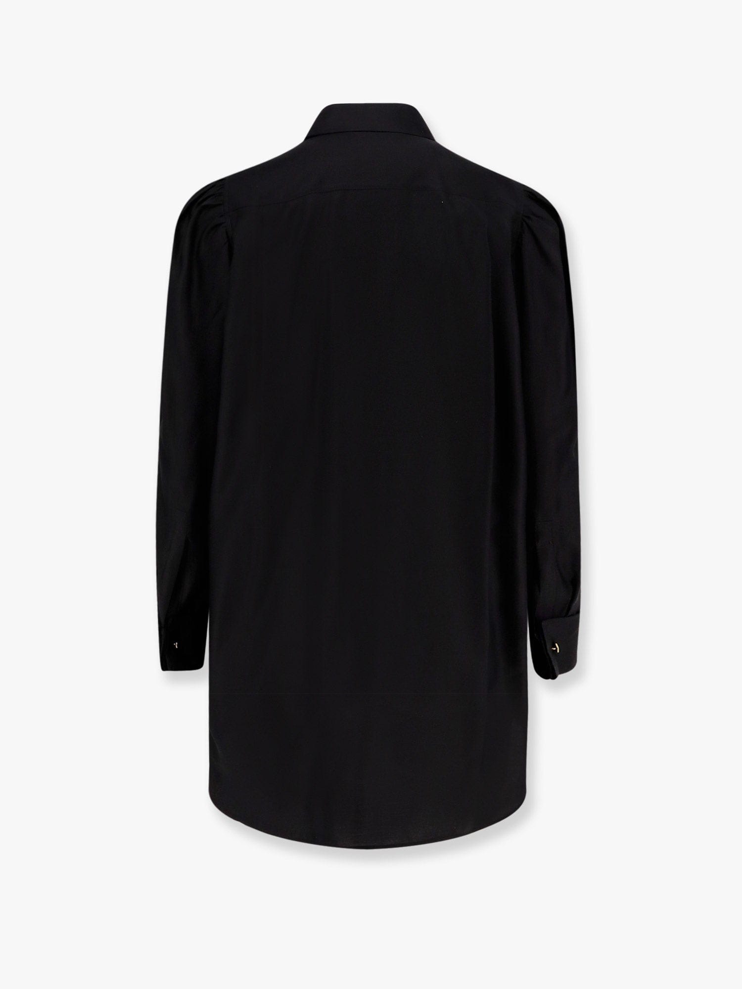 Max Mara Faraday Long Cotton Shirt In Black