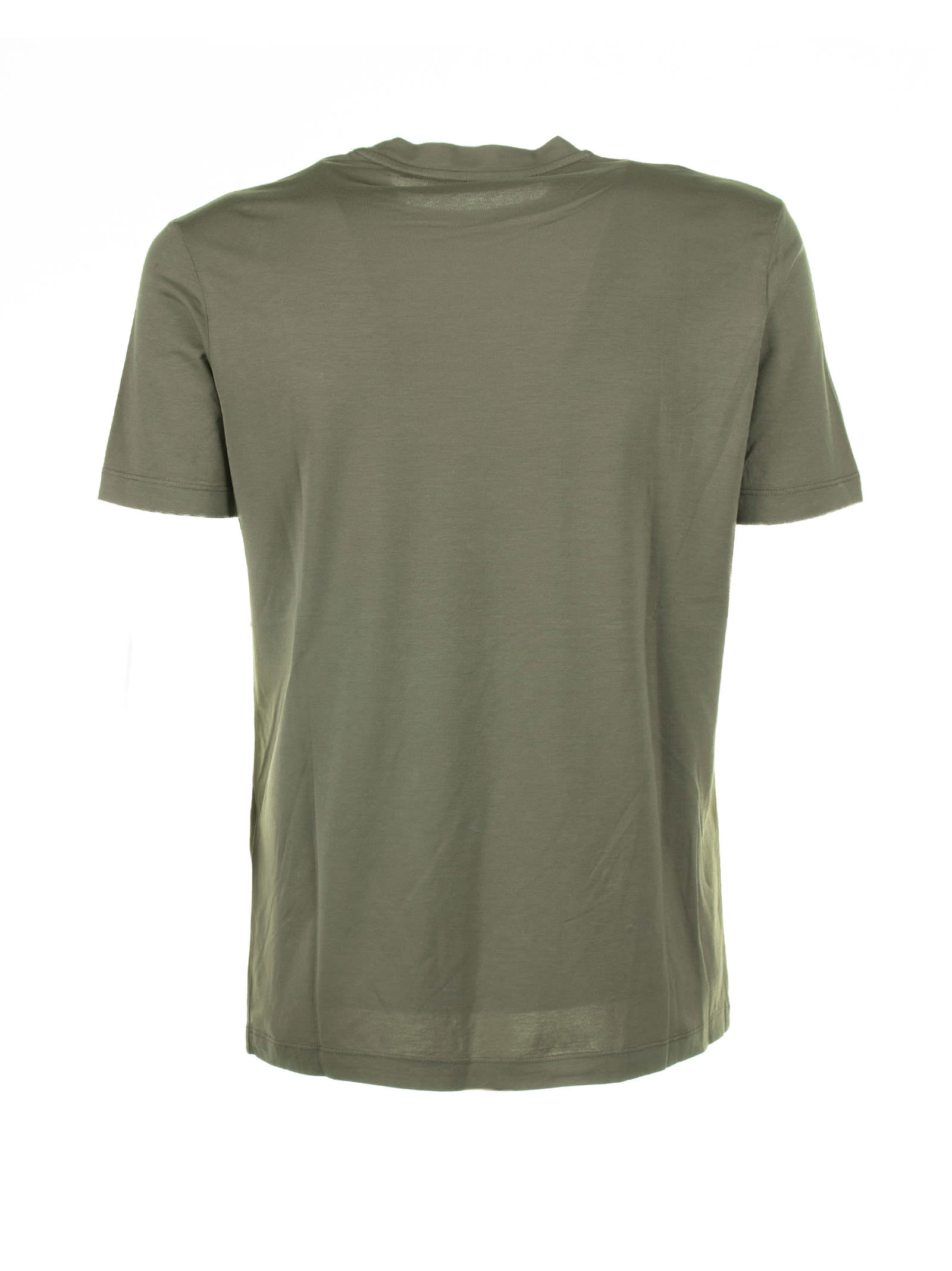 Shop Altea Military Green Cotton T-shirt In Militare