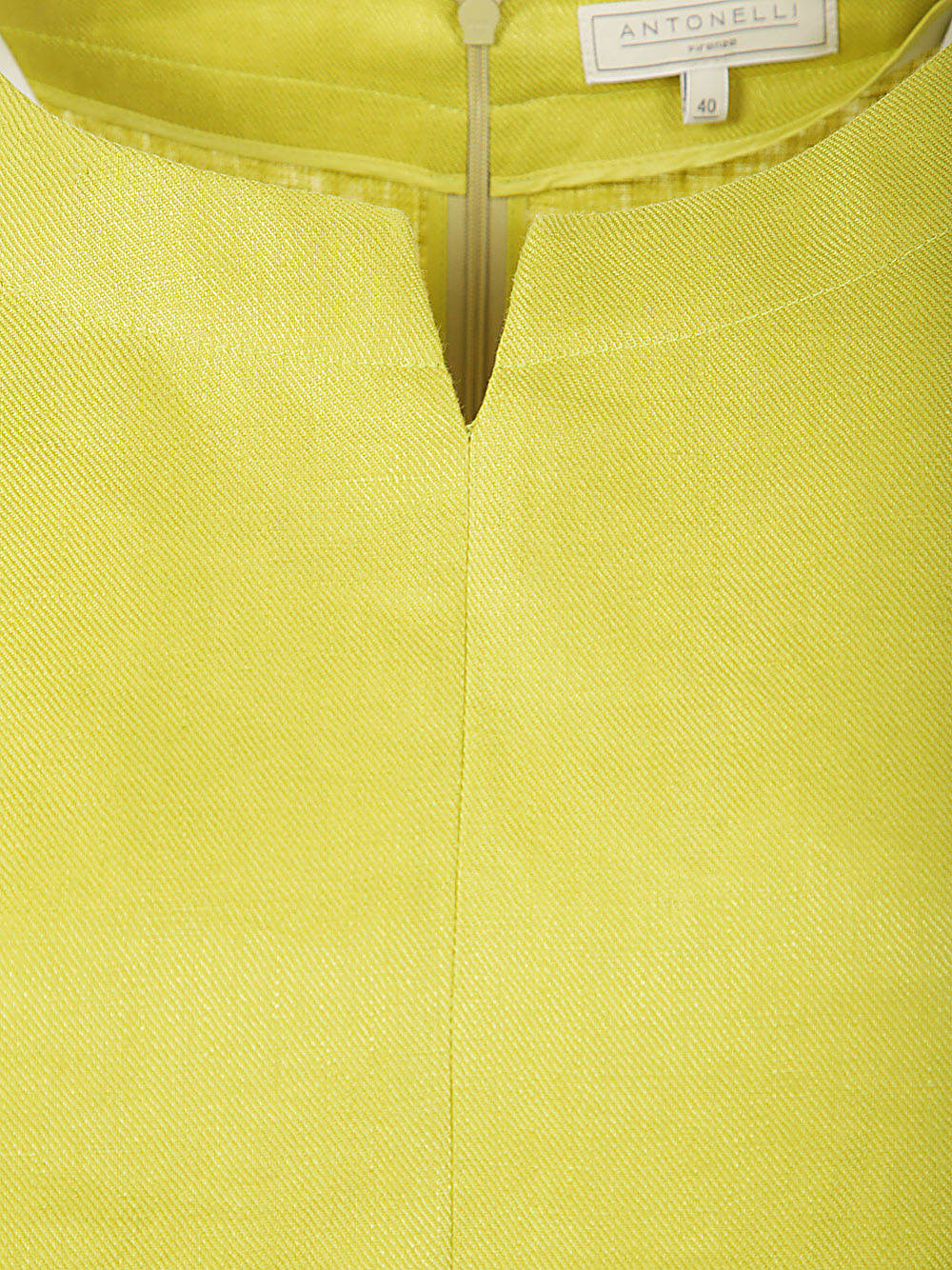 Shop Antonelli Moravia 3/4 Sleeves Guru Neck Dress In Lime