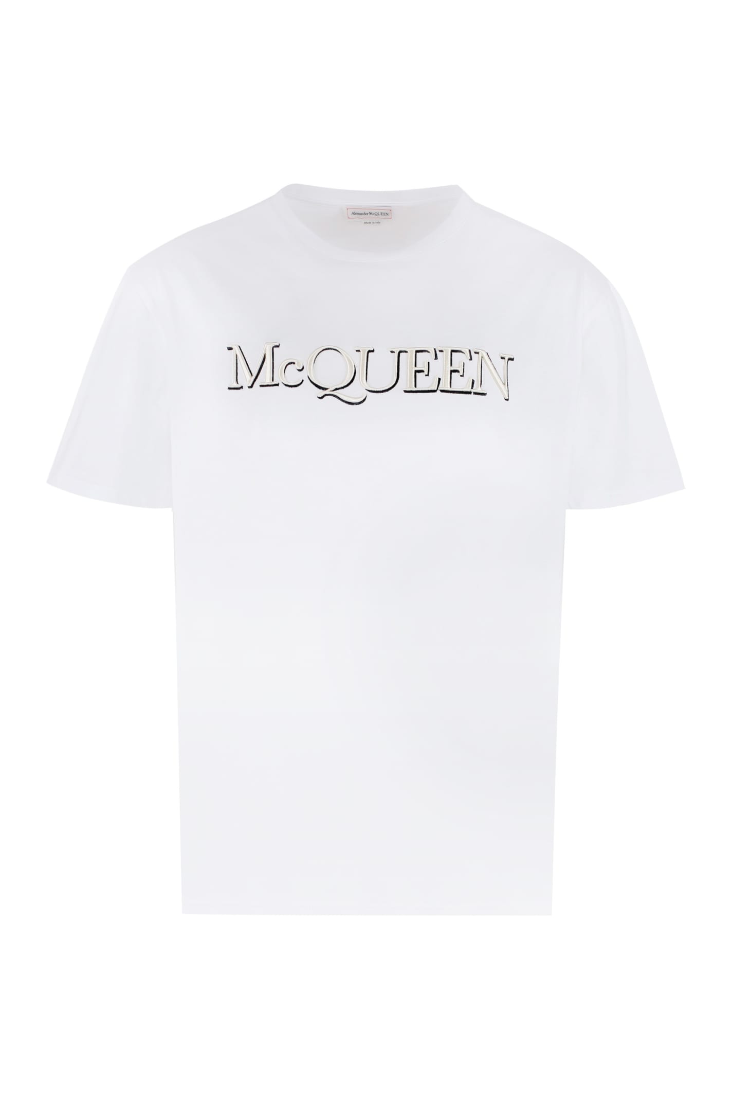 Shop Alexander Mcqueen Logo Cotton T-shirt In White