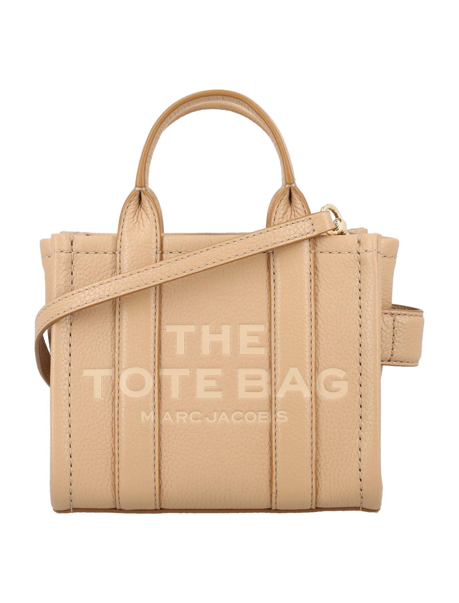 Marc Jacobs The Mini Tote Leather Bag In Camel
