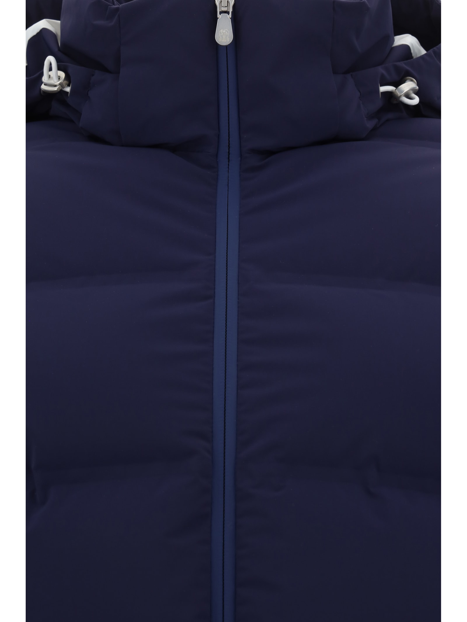 Shop Brunello Cucinelli Down Jacket In Blu Indigo