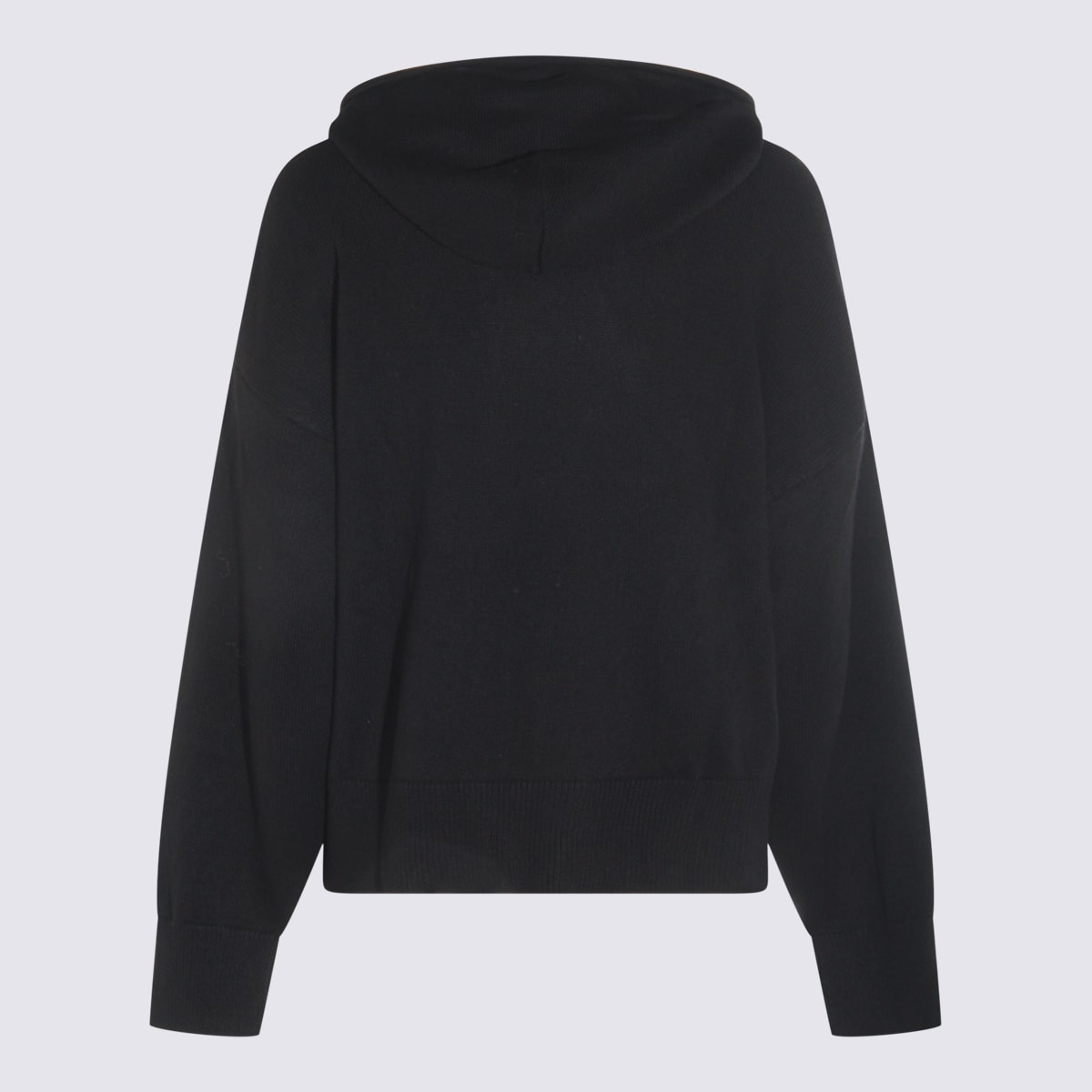 Antonelli Hooded Knitted Sweater In Black