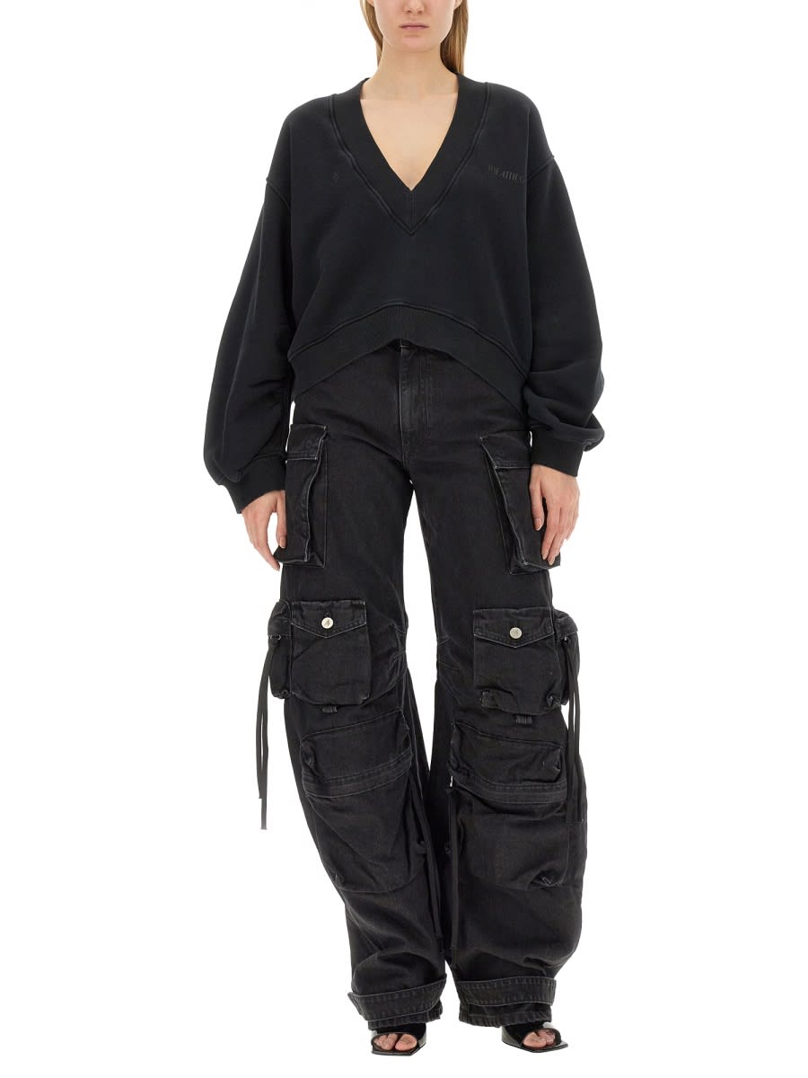 Shop Attico Fern Long Pants In Black