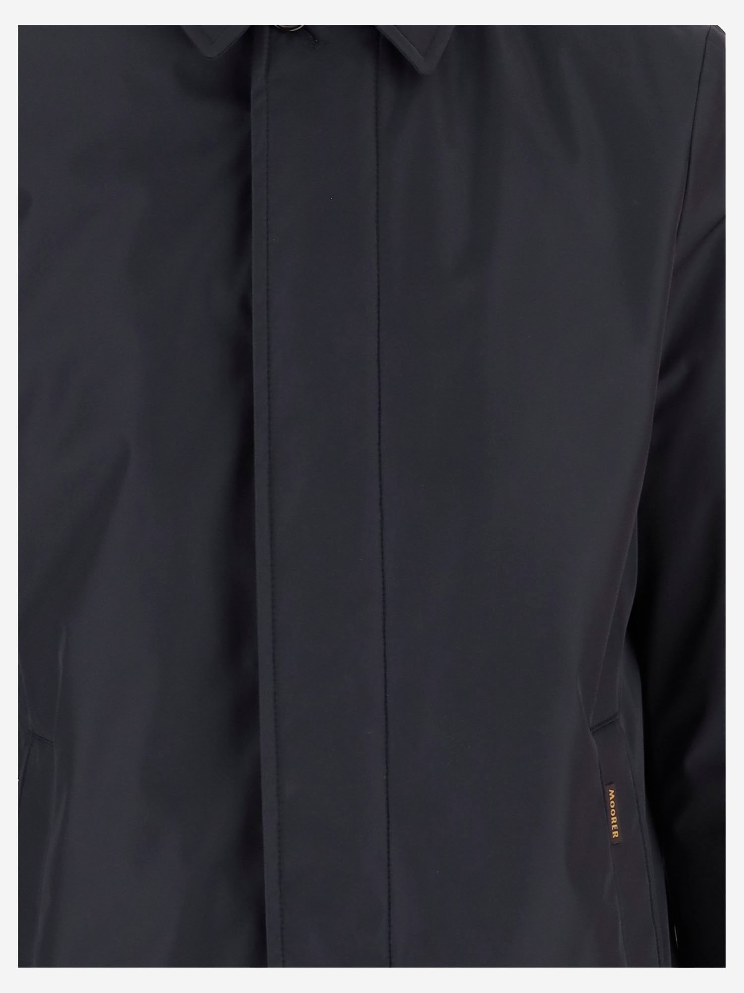 Moorer Single-breasted Short Coat In Blue