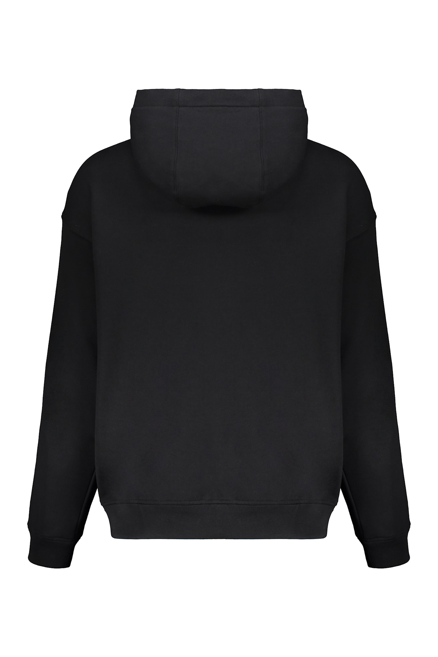 Versace Cotton Full Zip Hoodie In Black