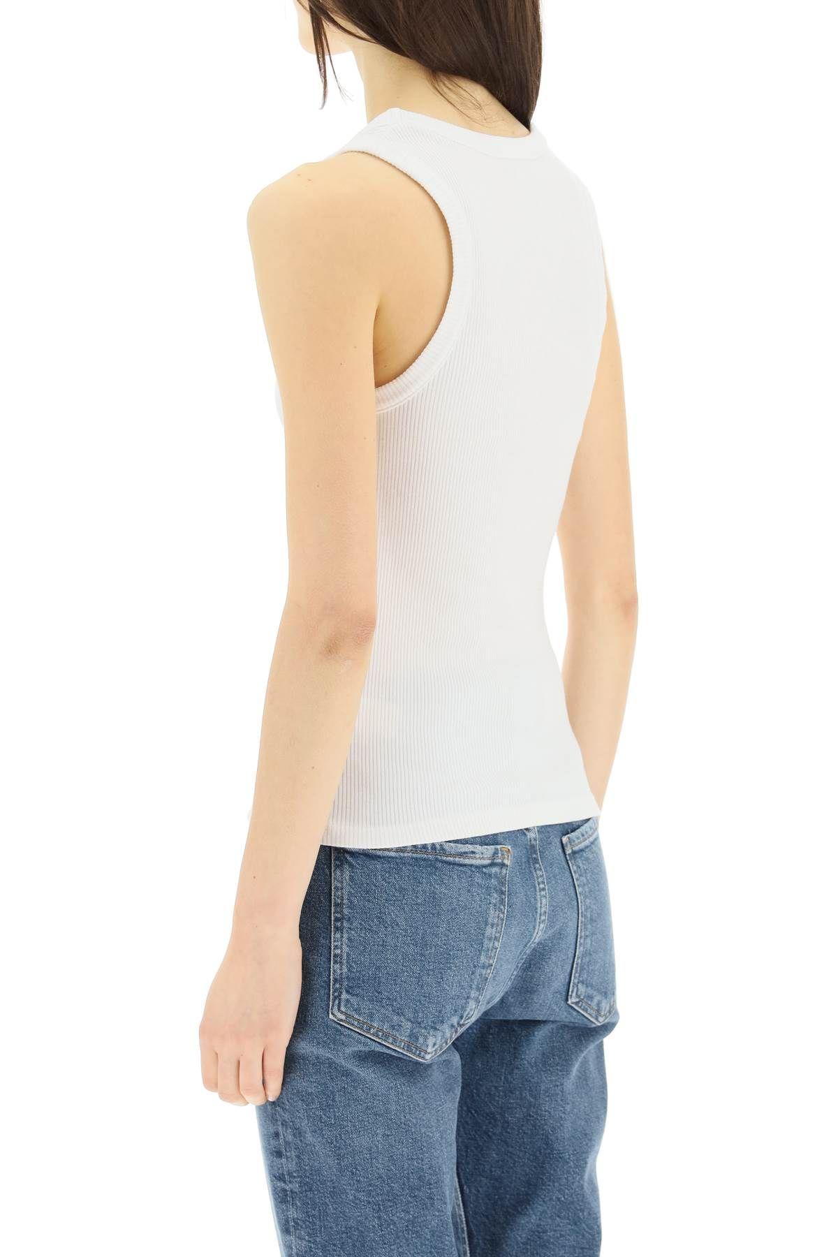 Shop Agolde Basic Tank Top In Wht White