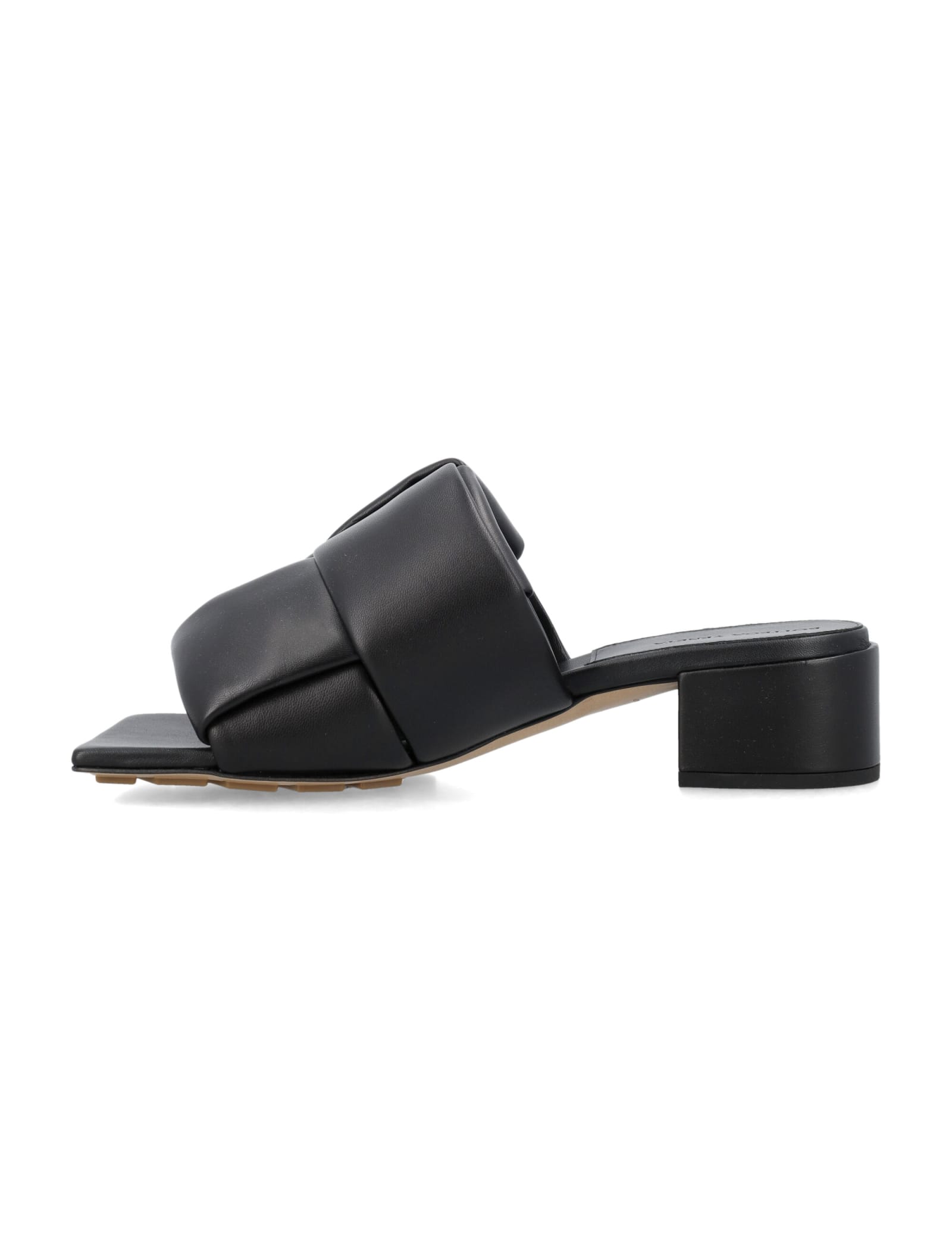 Bottega Veneta Black Patch Mules In Black
