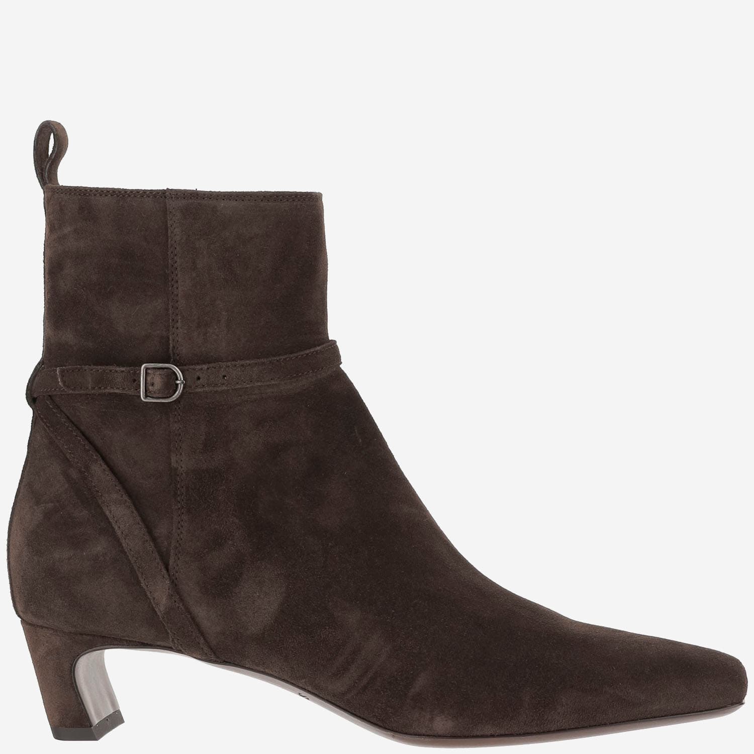 Sartore Charly Ankle Boots In Suede Leather In Brown