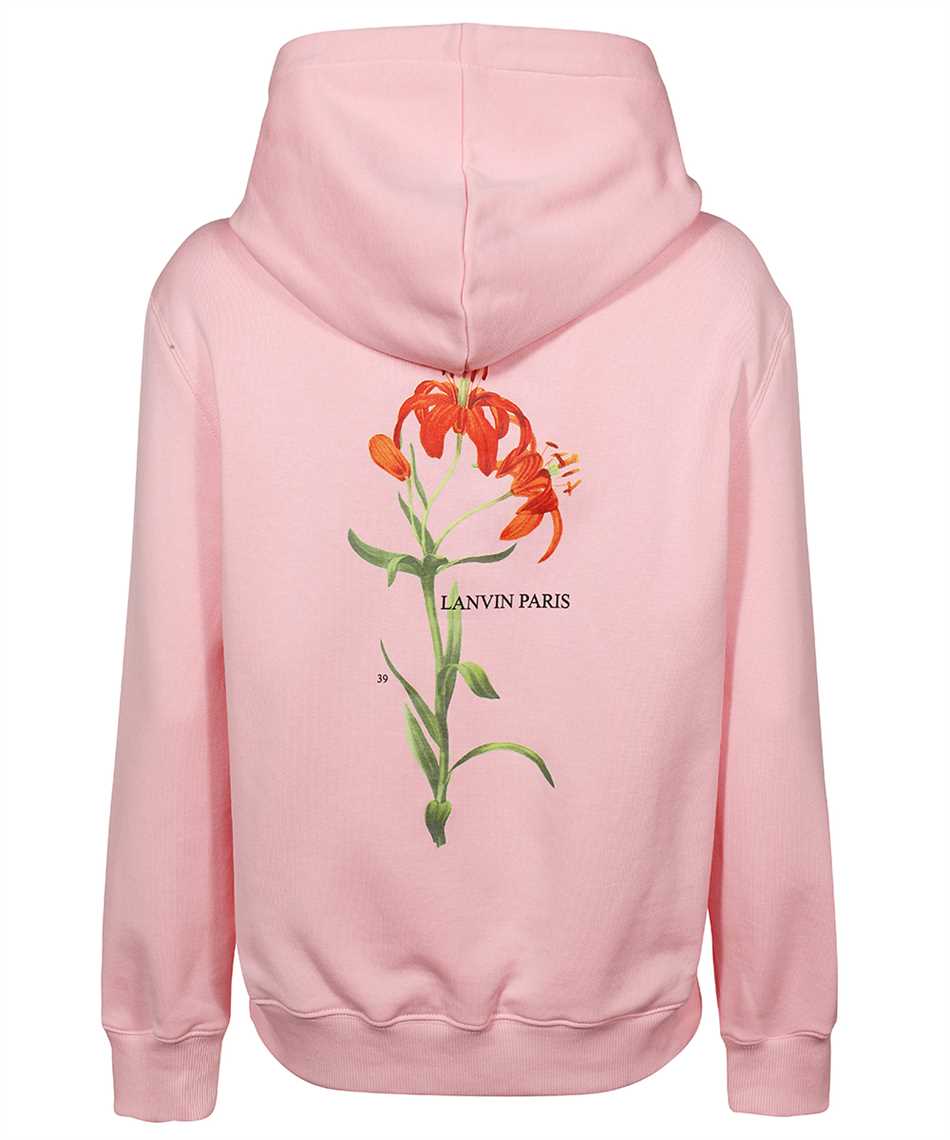 Lanvin Print Embroidery Hoodie In Pink