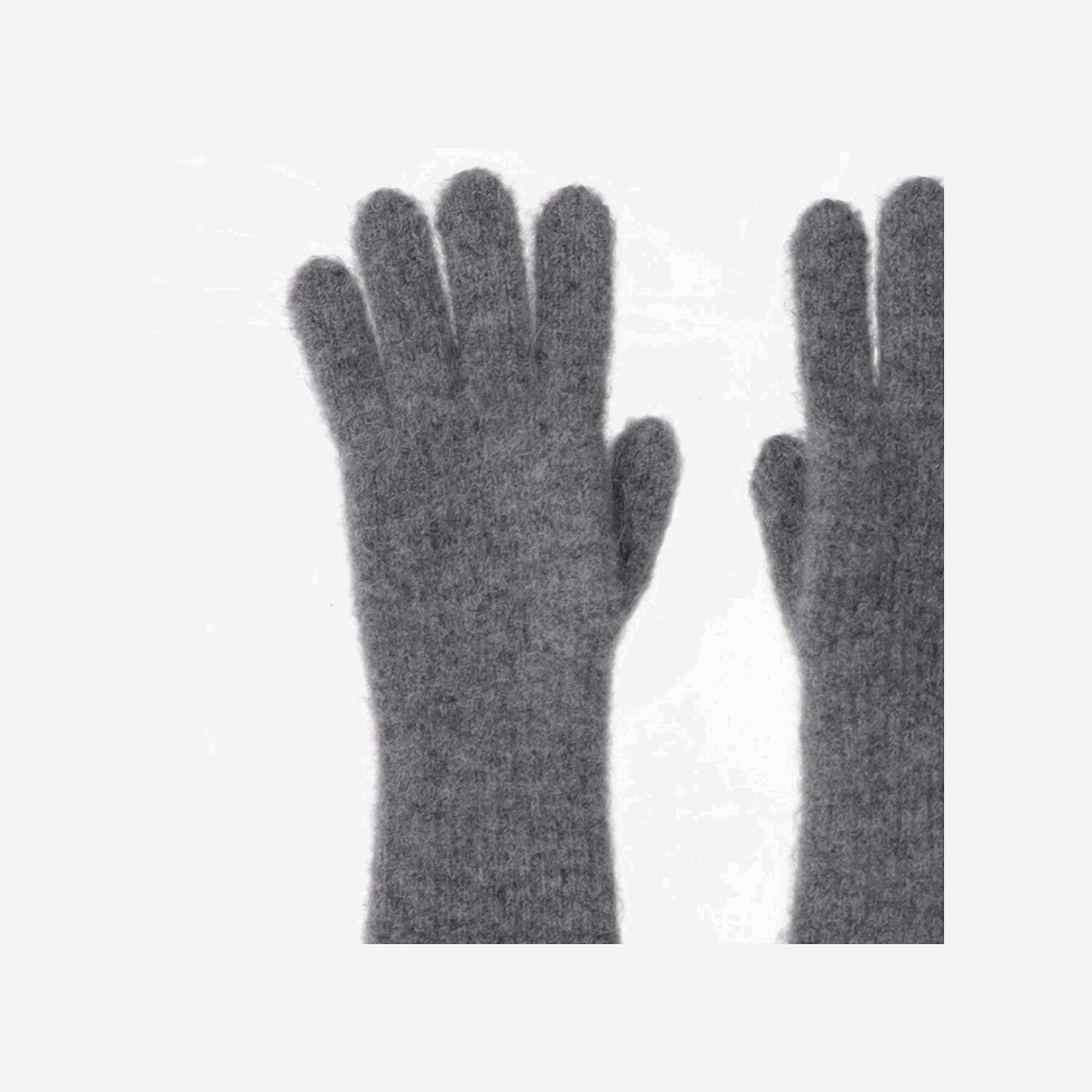 Jacquemus Wool Blend Gloves In Gray