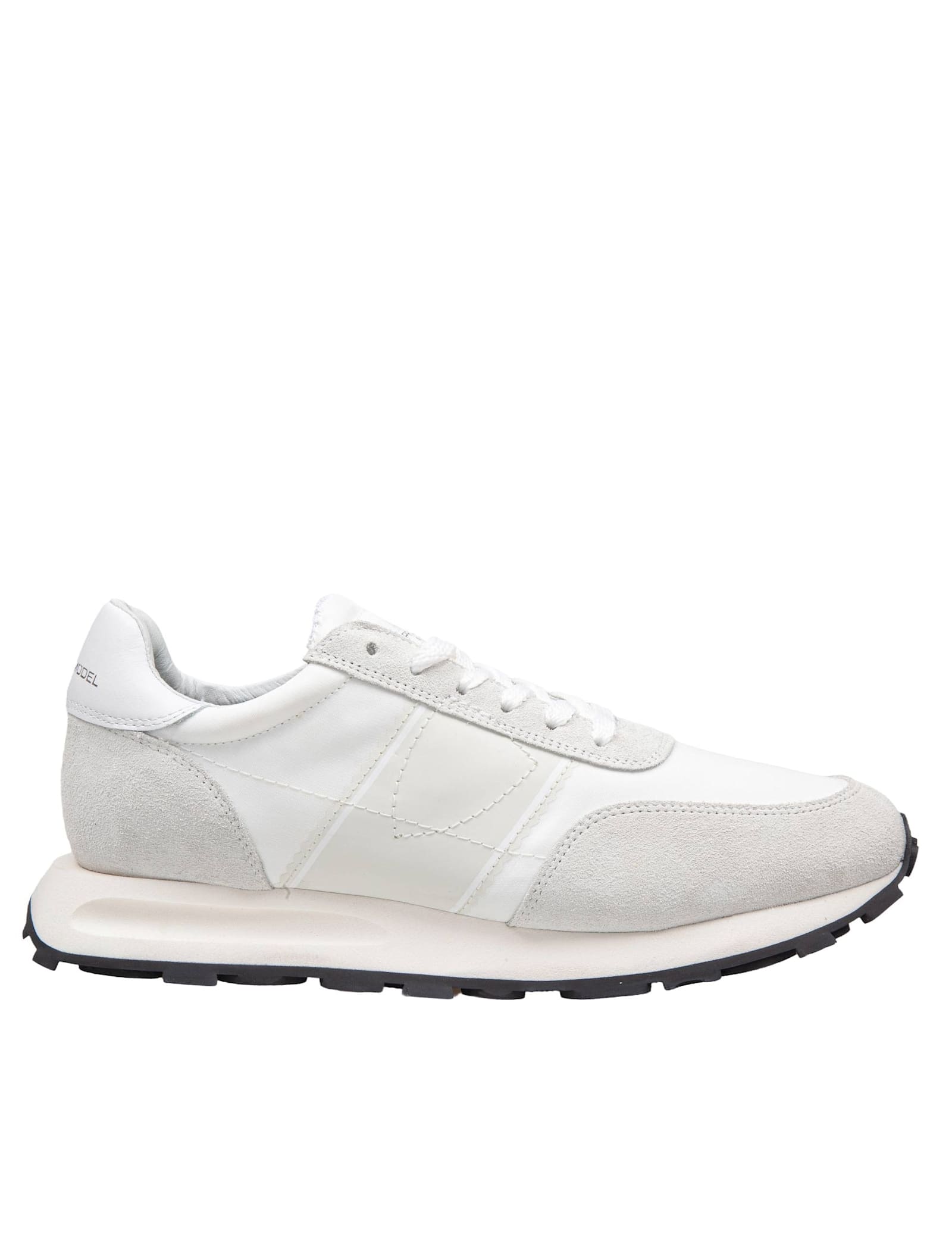 Shop Philippe Model Sneakers Tou Low In Fabric And Suede White Color