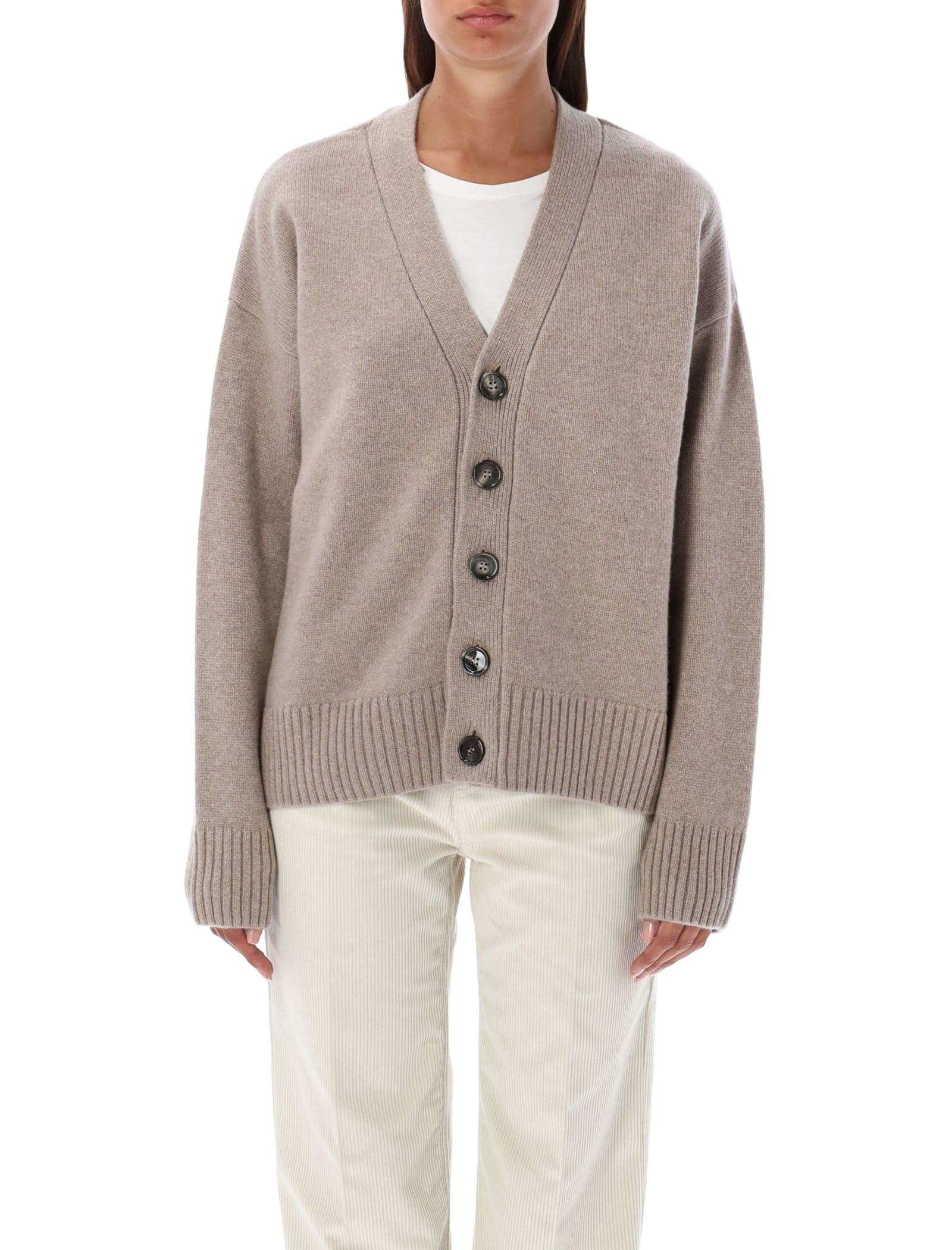 AMI ALEXANDRE MATTIUSSI WOOL CASHMERE CARDIGAN