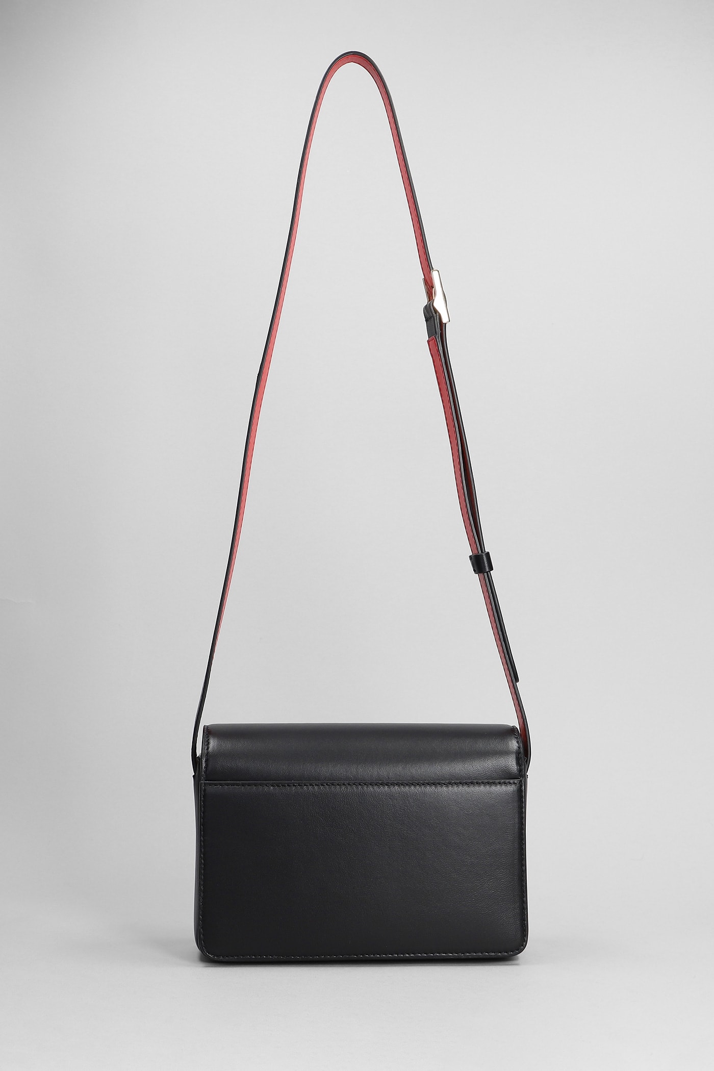 Shop Christian Louboutin Loubi54 Shoulder Bag In Black Leather