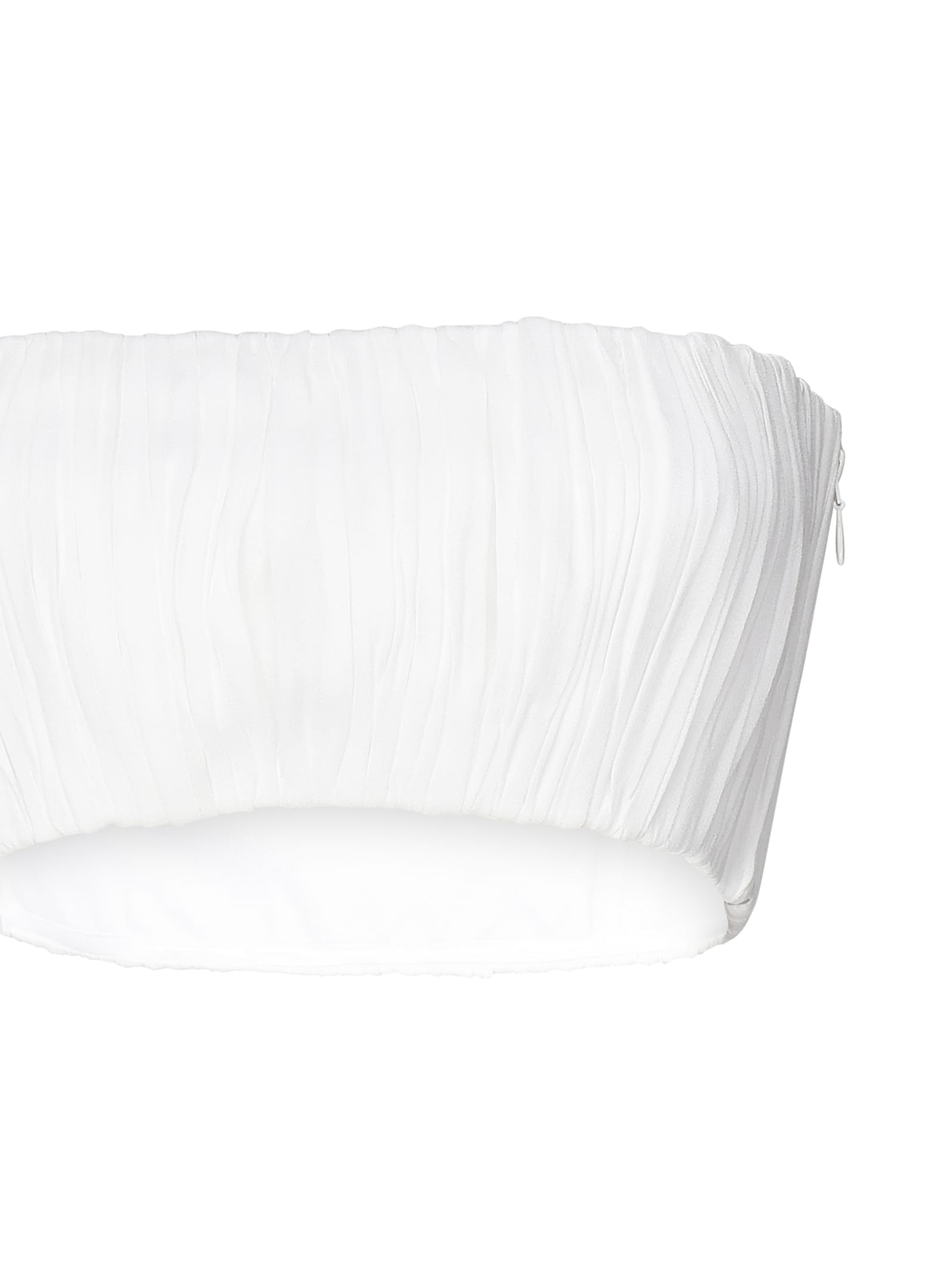 Shop Alaïa Bralette In Georgette In White