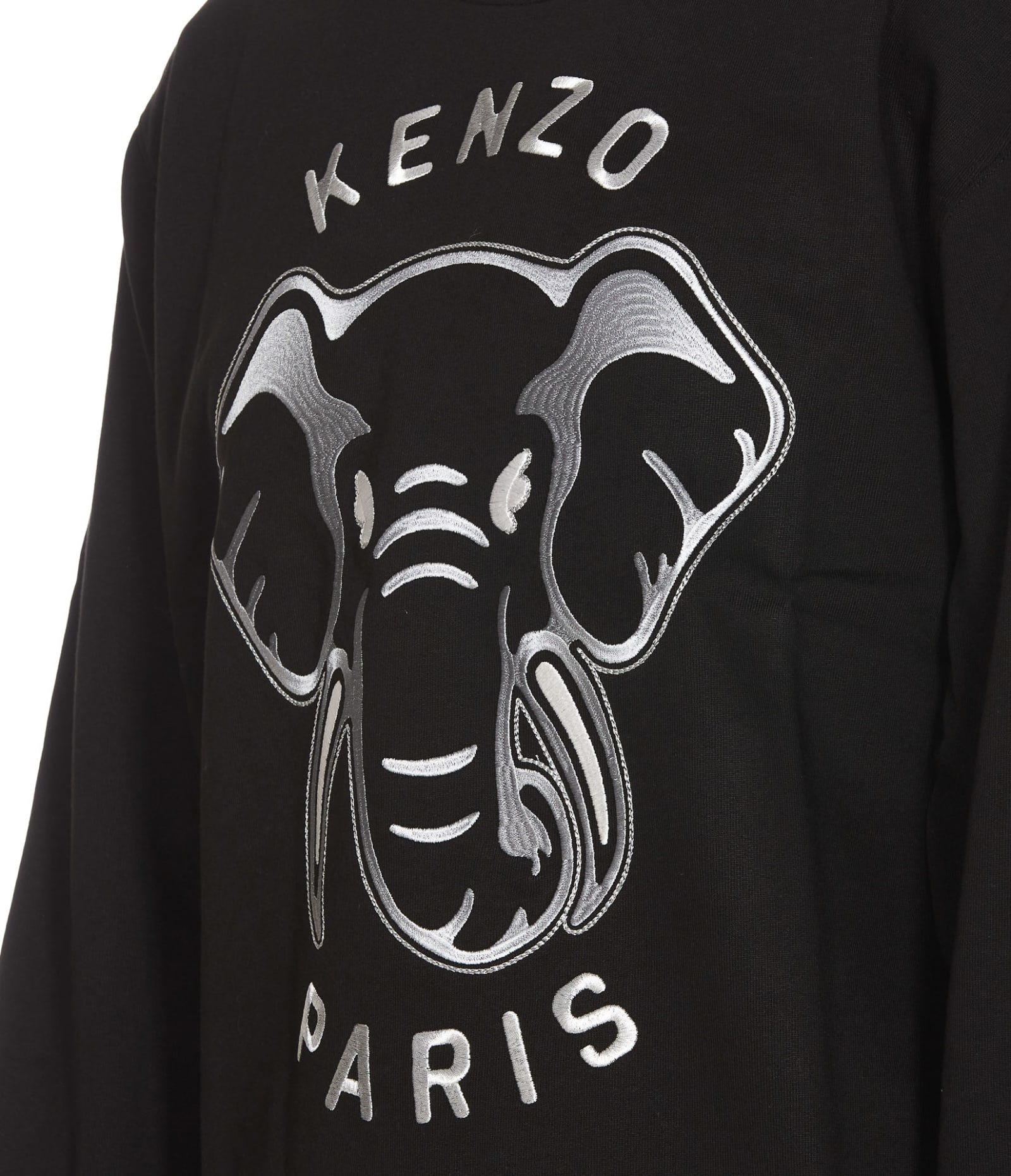 Shop Kenzo Elephant Sweatshirt In Black
