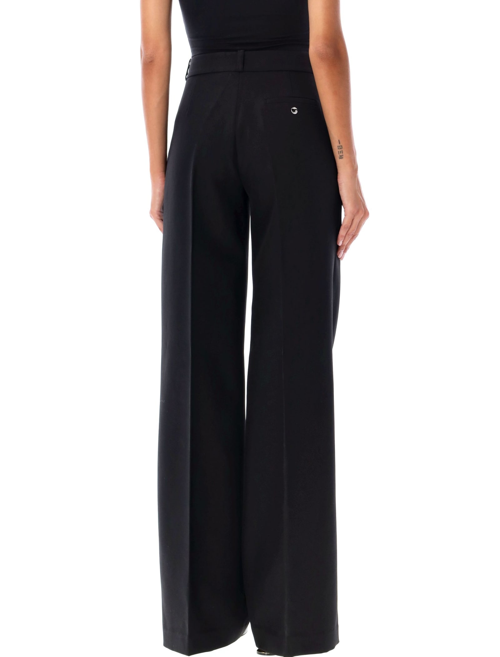 Shop Coperni Wide Leg Tailored Pant In Black