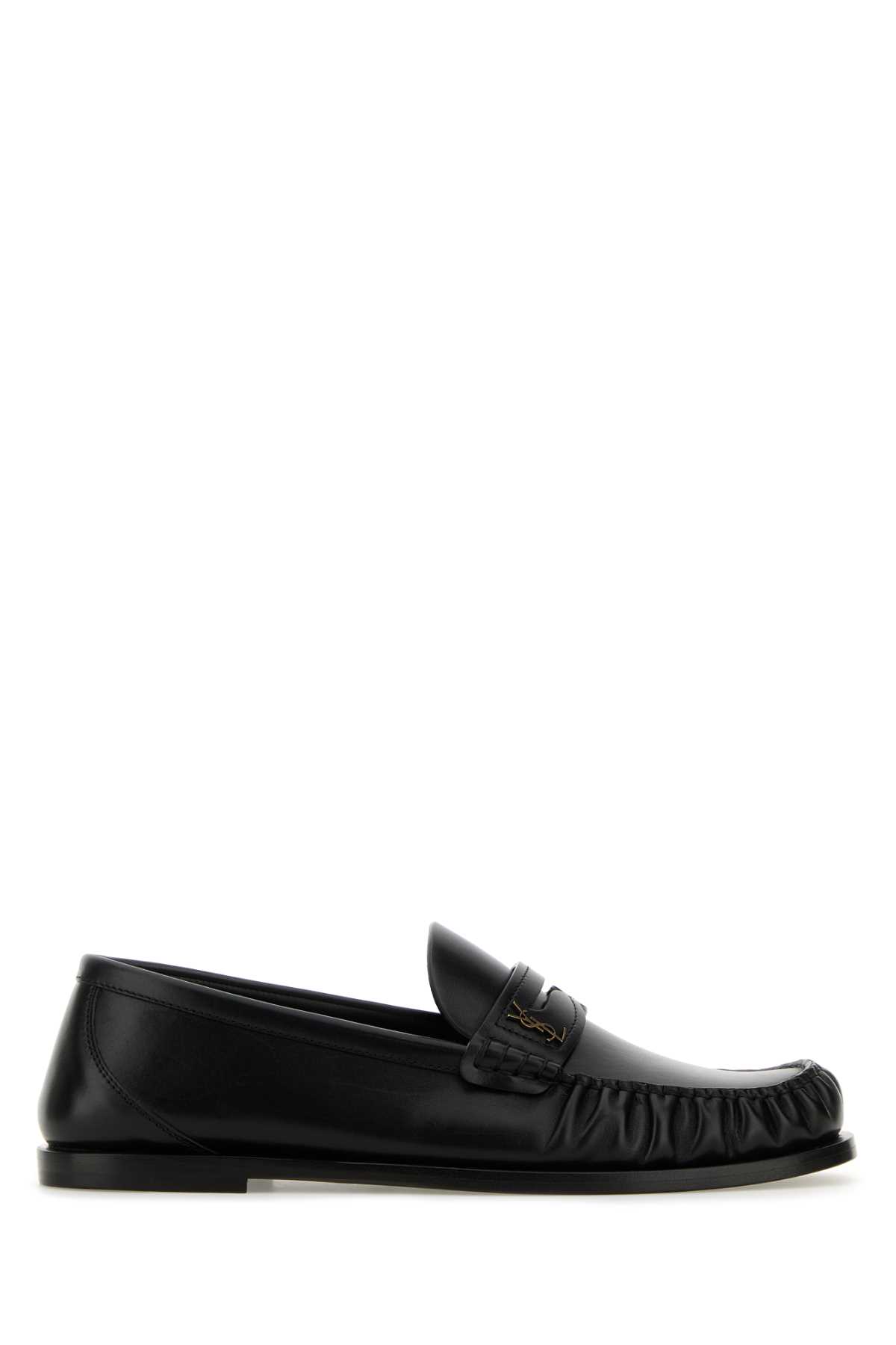 Saint Laurent Black Leather Loafers
