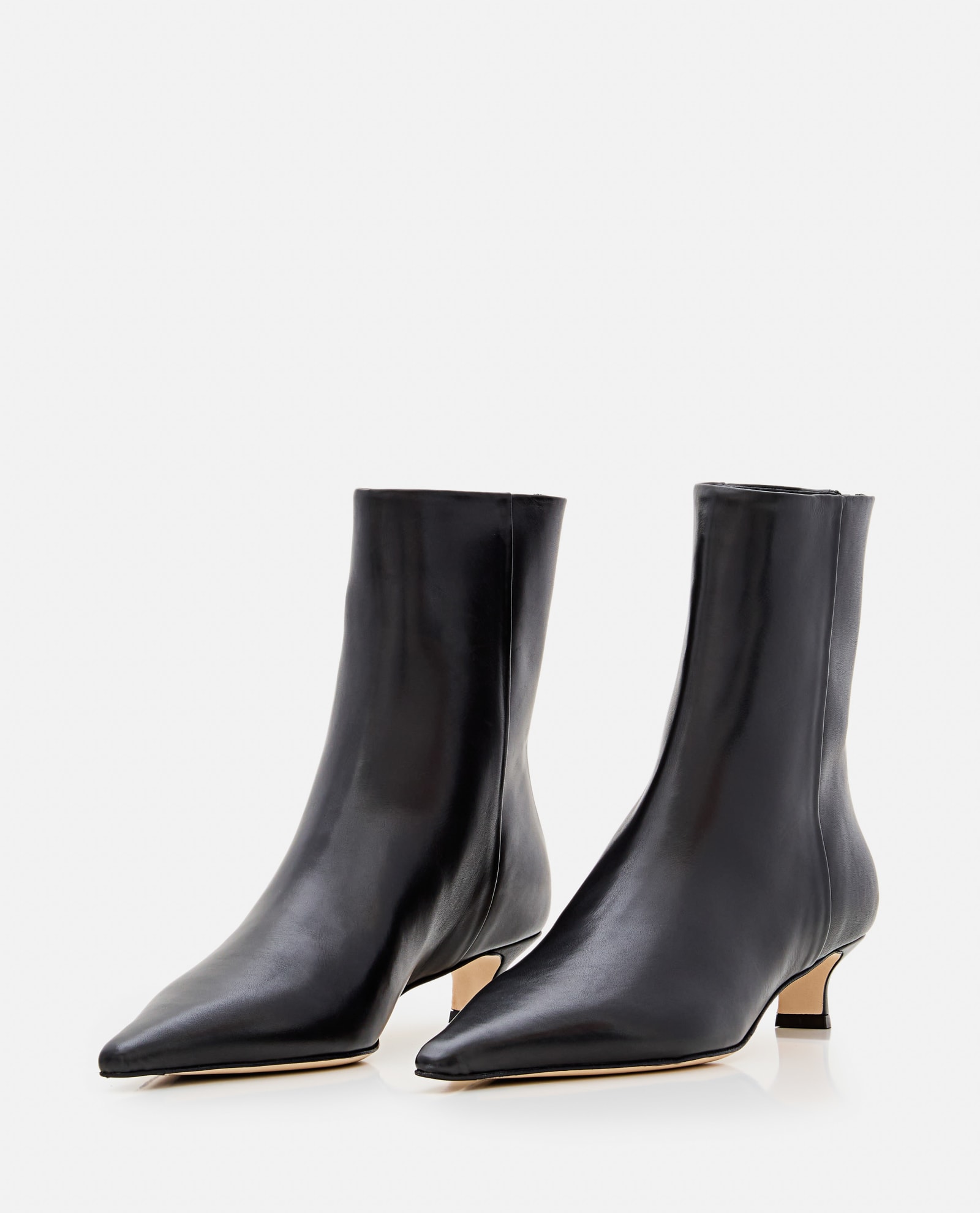 Shop Aeyde Zoe Leather Boots In Black