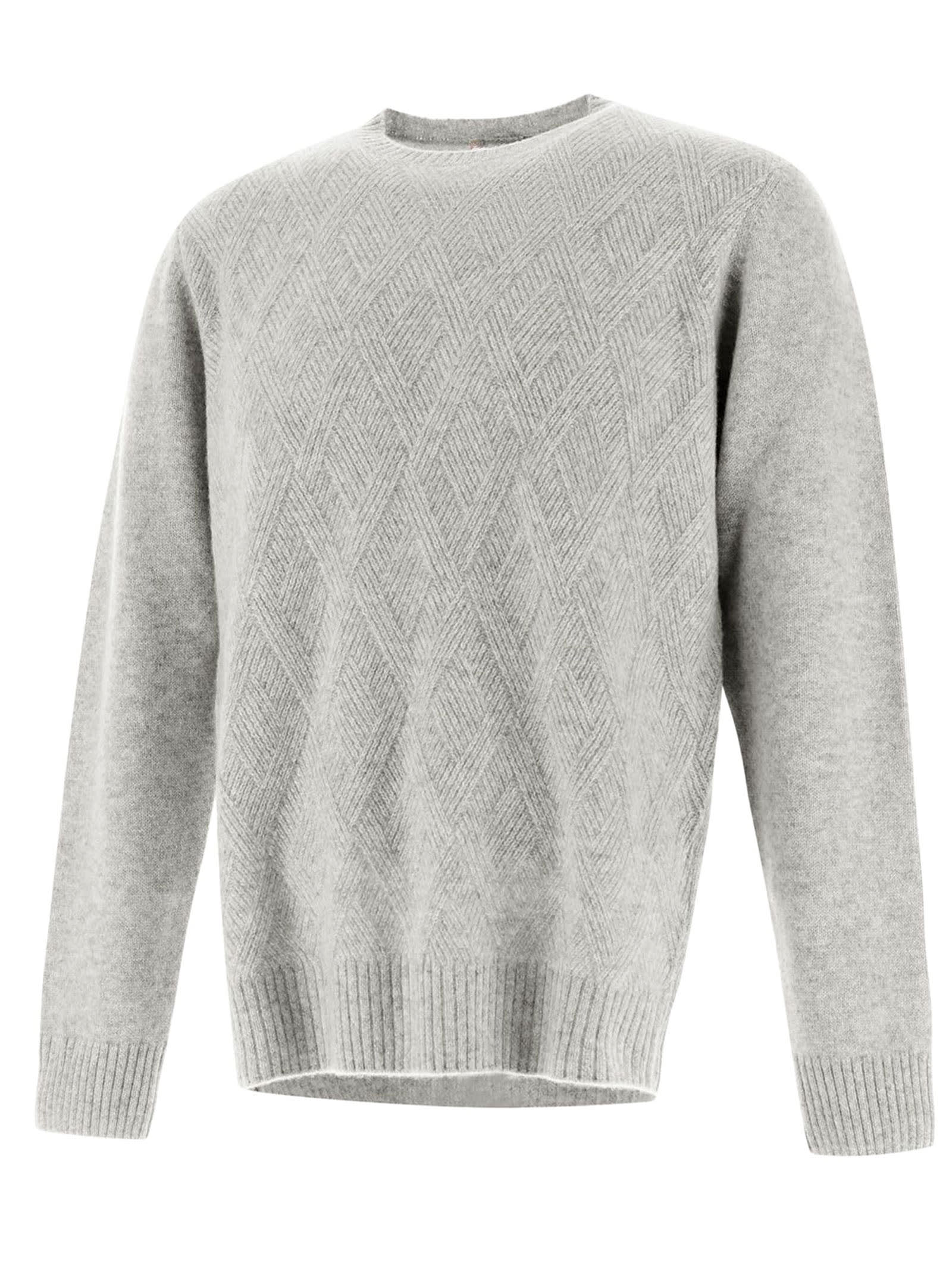 Shop Herno Sweater In Pure Cashmere Yarn In Grey