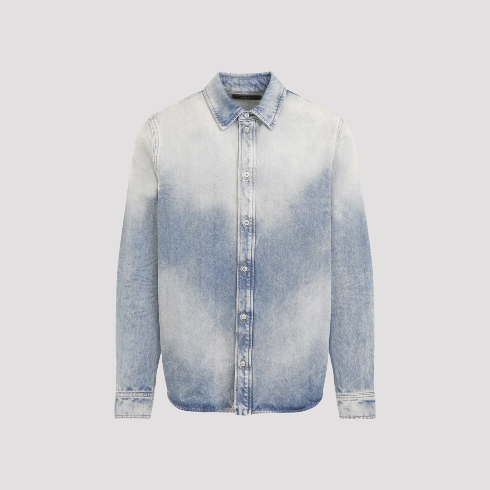 Shop Amiri Ma Quad Interior Long Sleeves Shirt In Antique Indigo