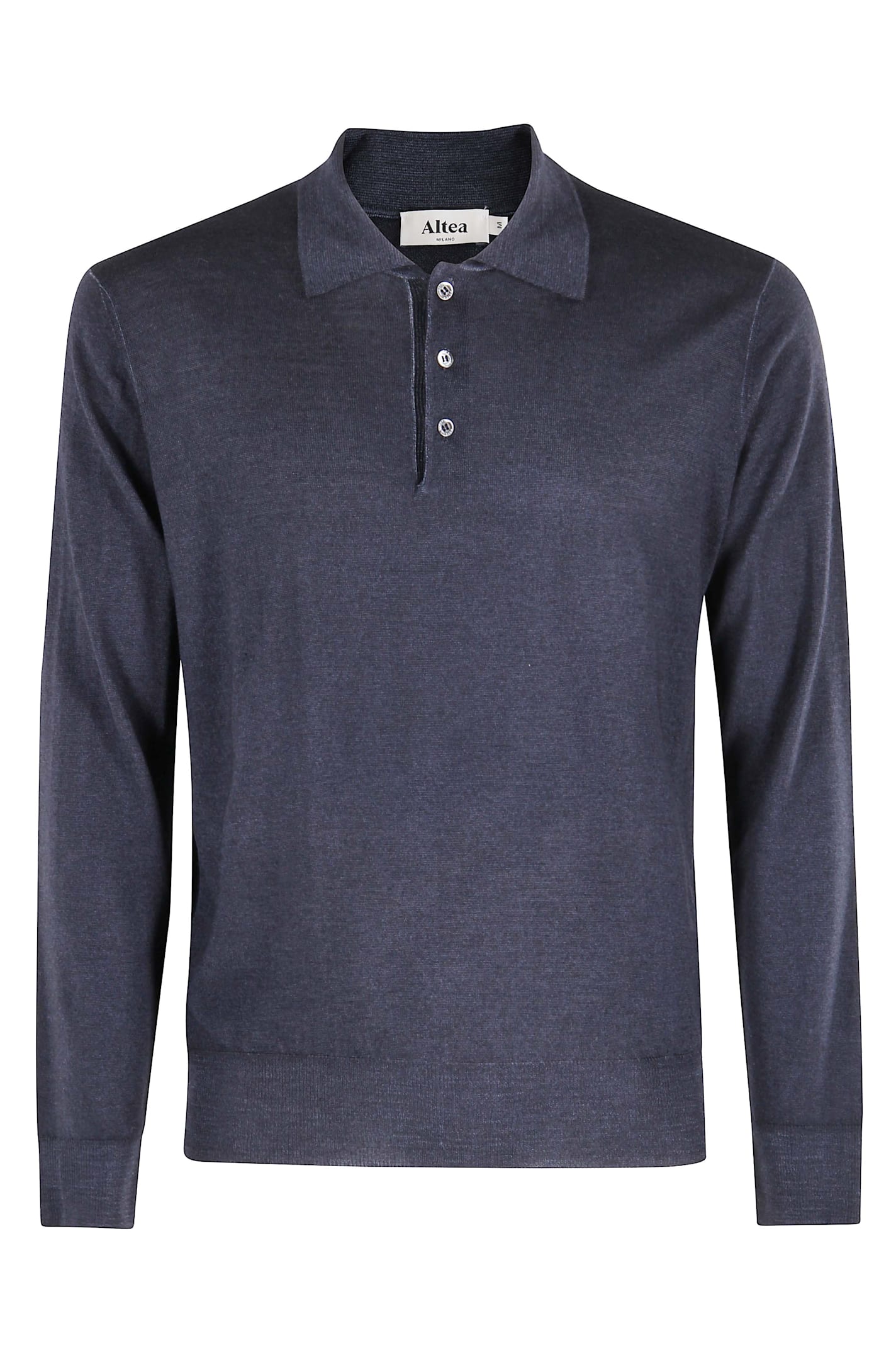 Altea Long-sleeve Polo Shirt In Blue