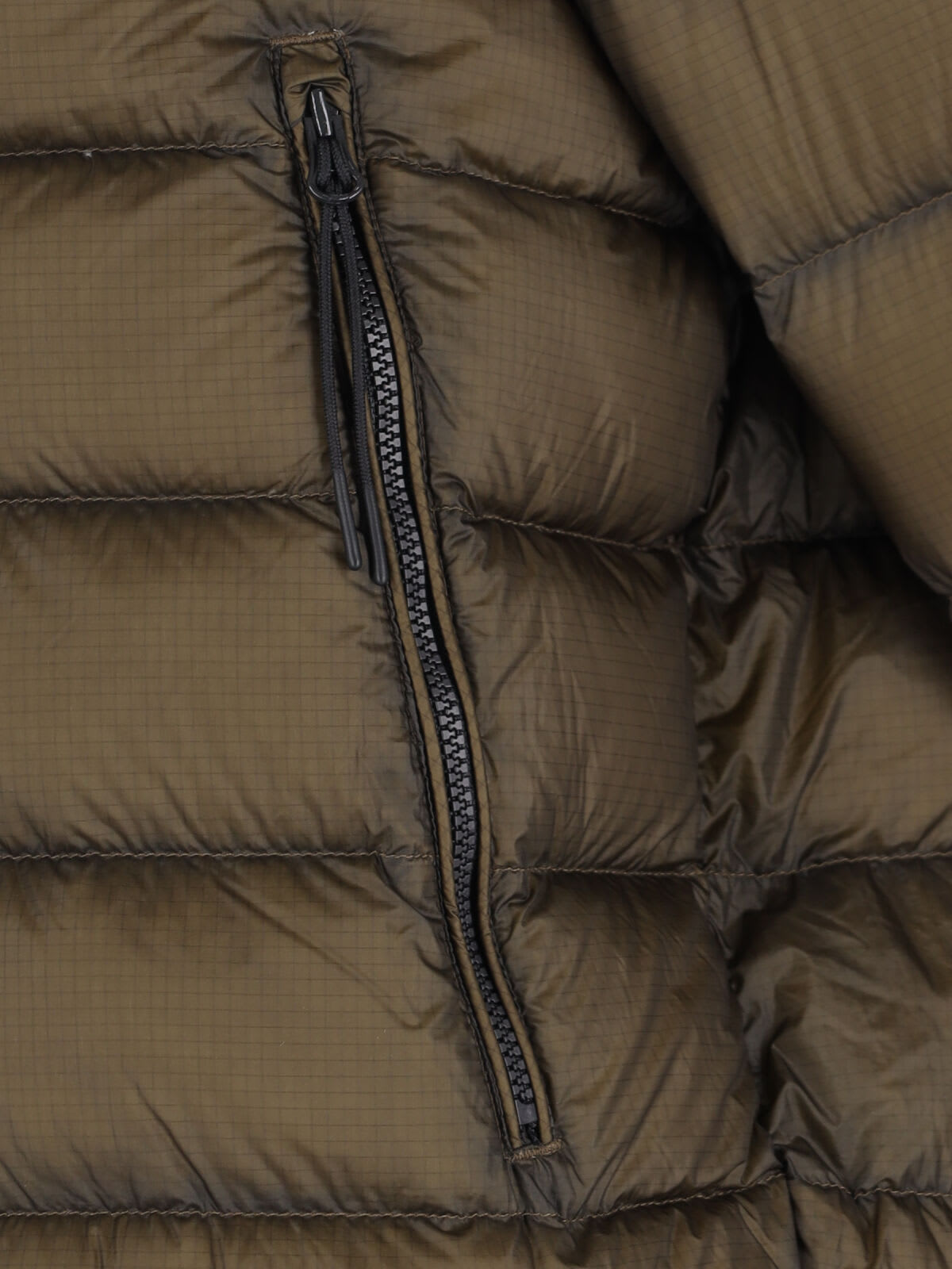 C.p. Company Logo Padded Down Jacket In Green