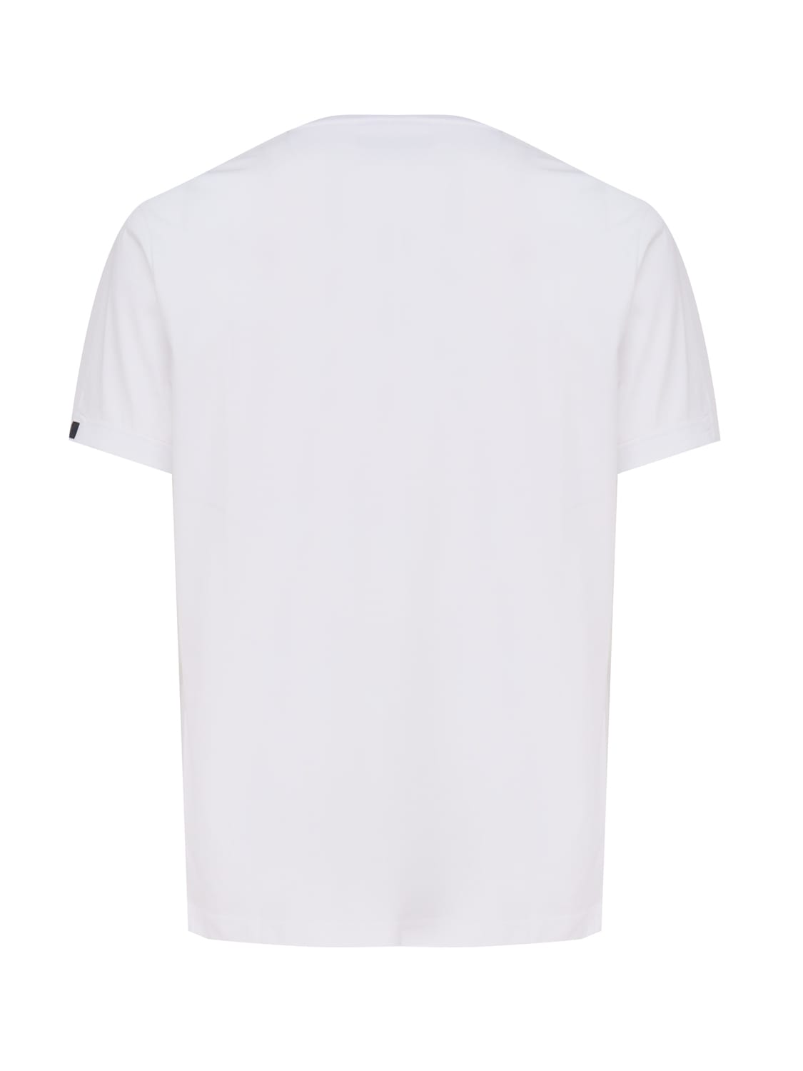 Shop Fay Cotton T-shirt With Contrasting Color Collar In White