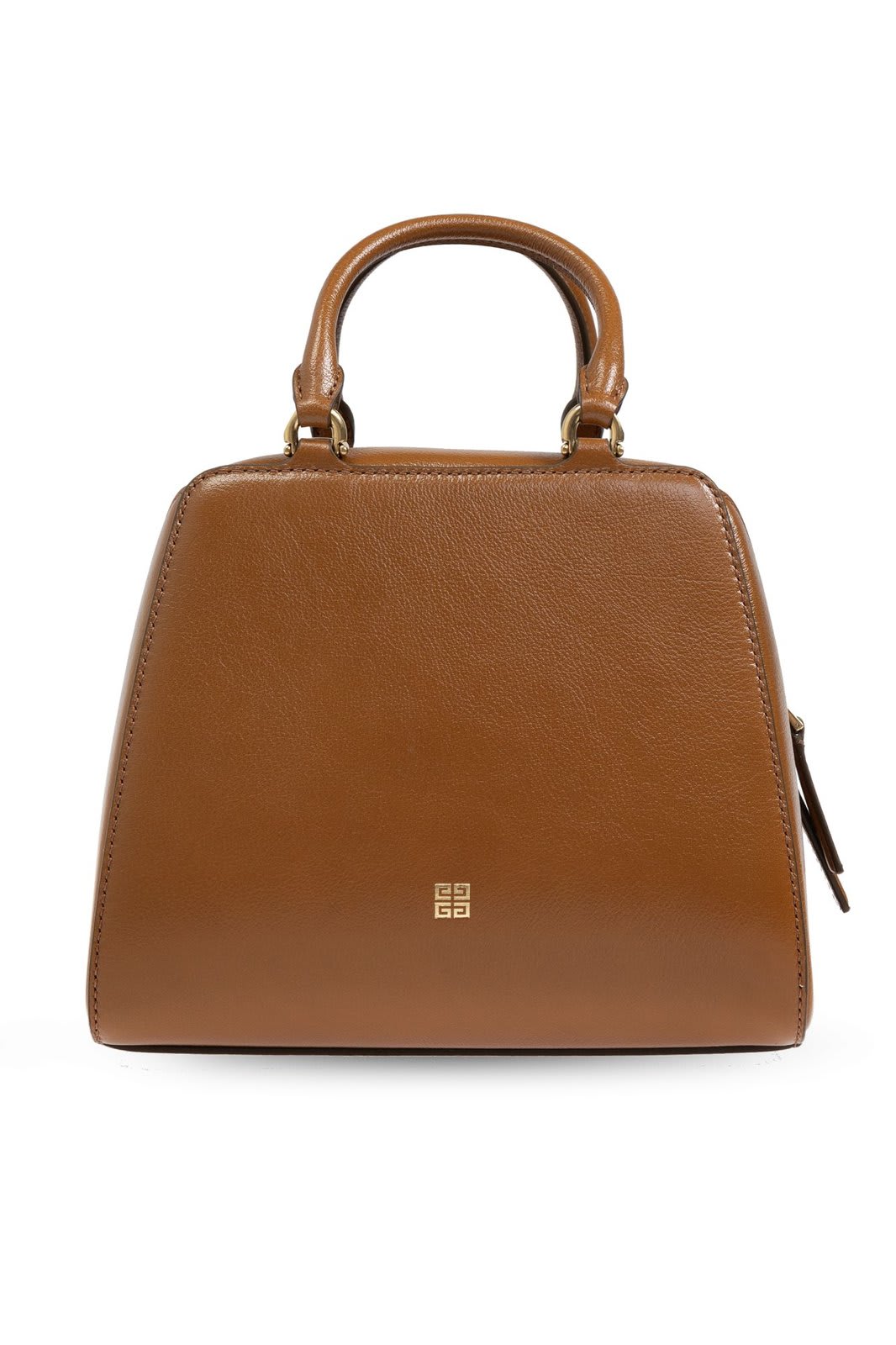 Shop Givenchy Mini Antigona Cube Bag In Brown