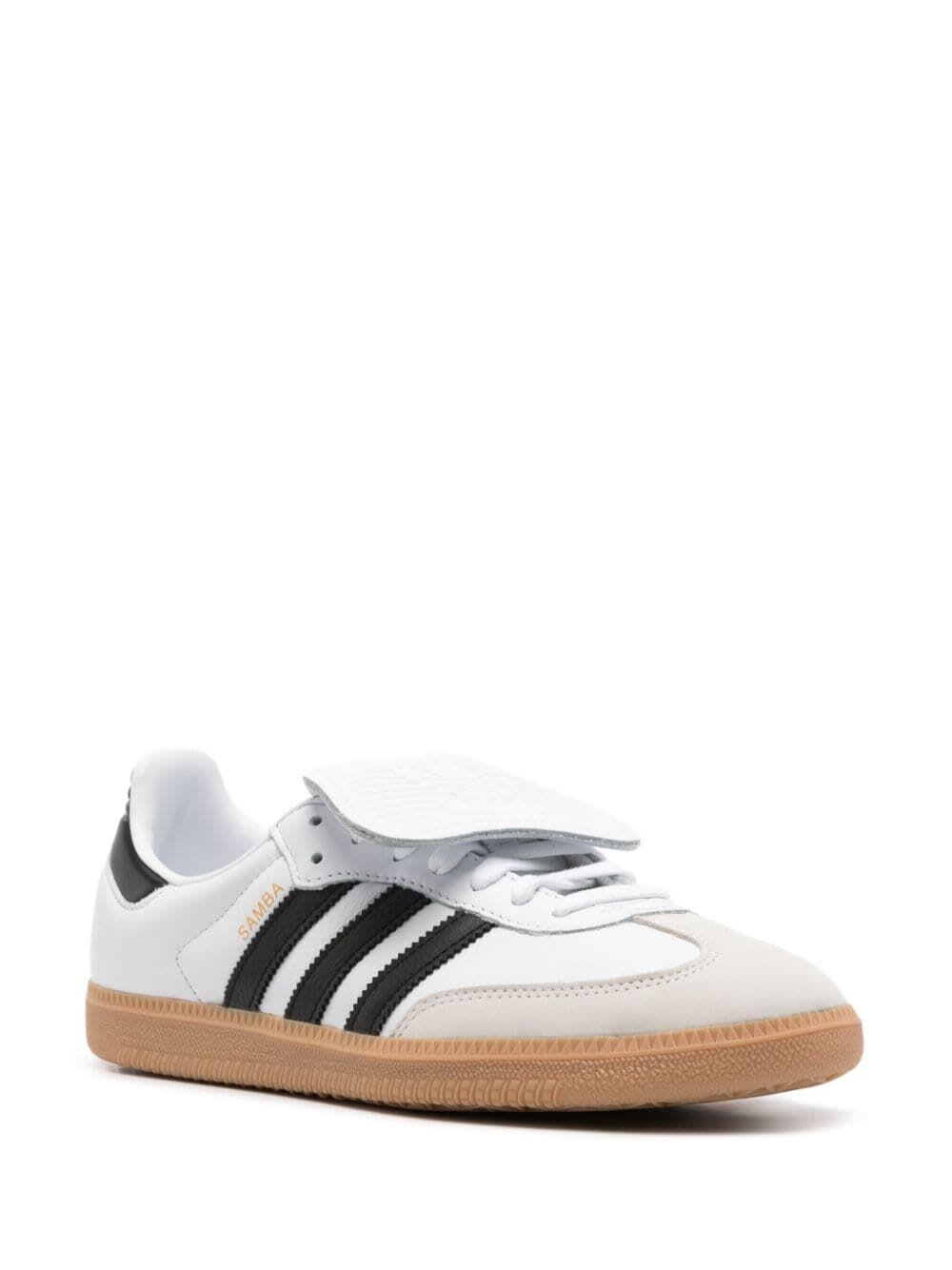 Adidas Originals Samba Lt Leather Low-top Sneakers In Ftwwht Cblack Goldmt