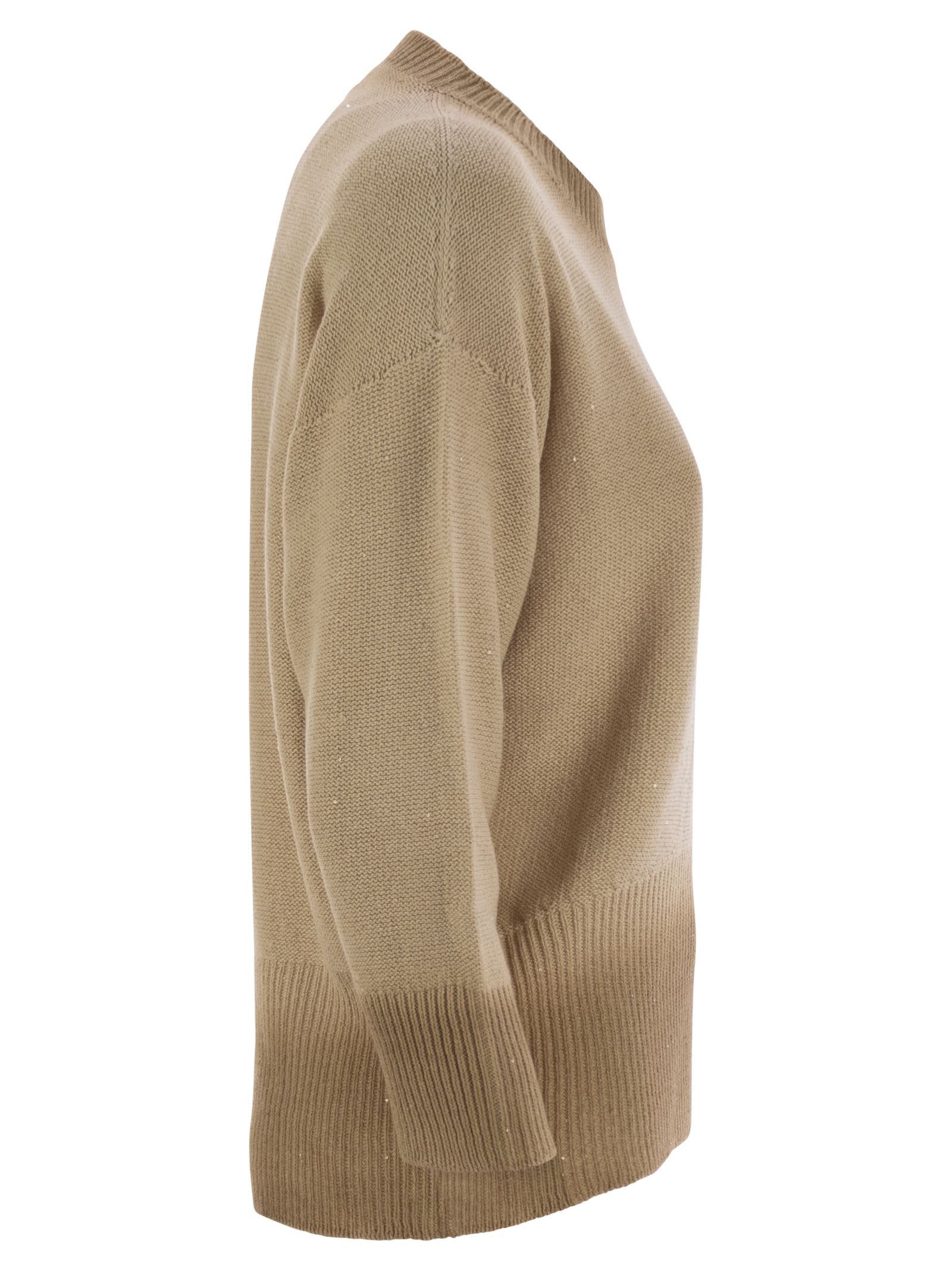 FABIANA FILIPPI CREW-NECK SWEATER WITH SEQUINS