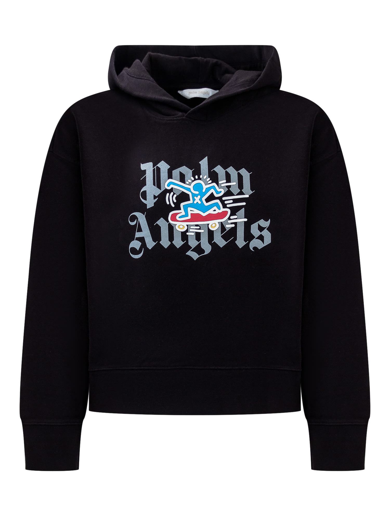 Shop Palm Angels X Keith Haring Hoodie In Nero