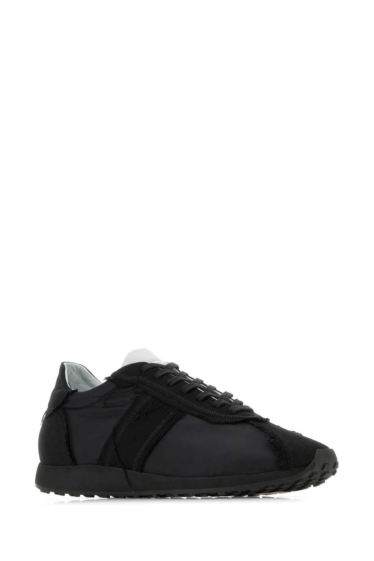 The Row Sneakers Mica In Tessuto Nero Uomo In Blacklightgrey
