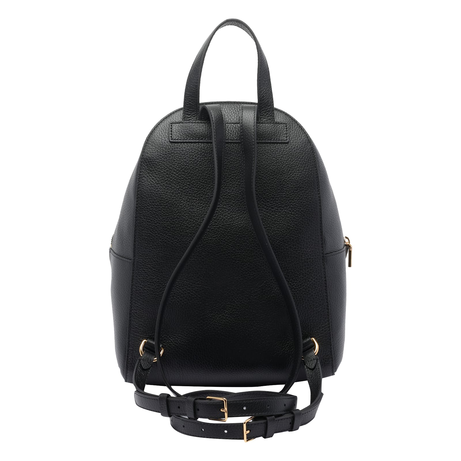 Coccinelle Minimalist Zip-closure Backpack With External Pocket In Black