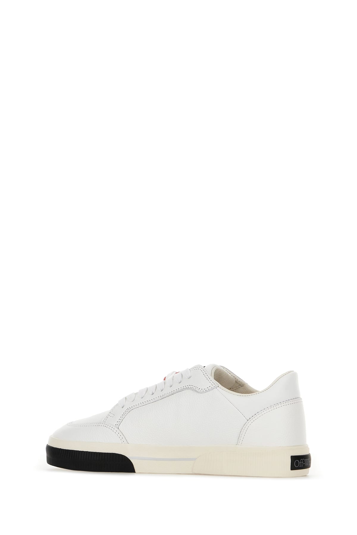 Shop Off-white White Leather Vulcanized Sneakers In White Black