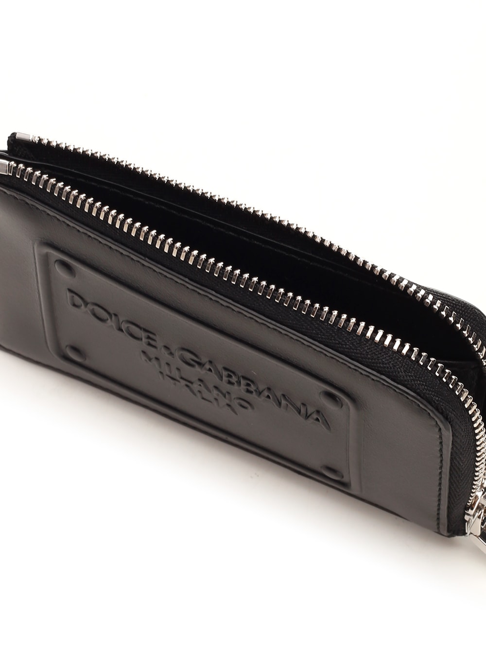 Shop Dolce & Gabbana Zipped Card Holder In Black