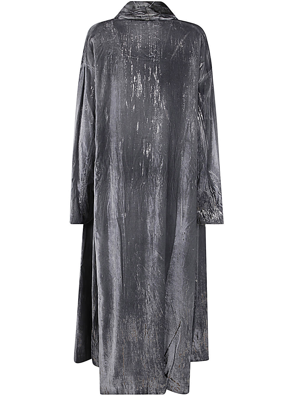 Shop Avant Toi Long Raincoat Velvet Laminated In Husky