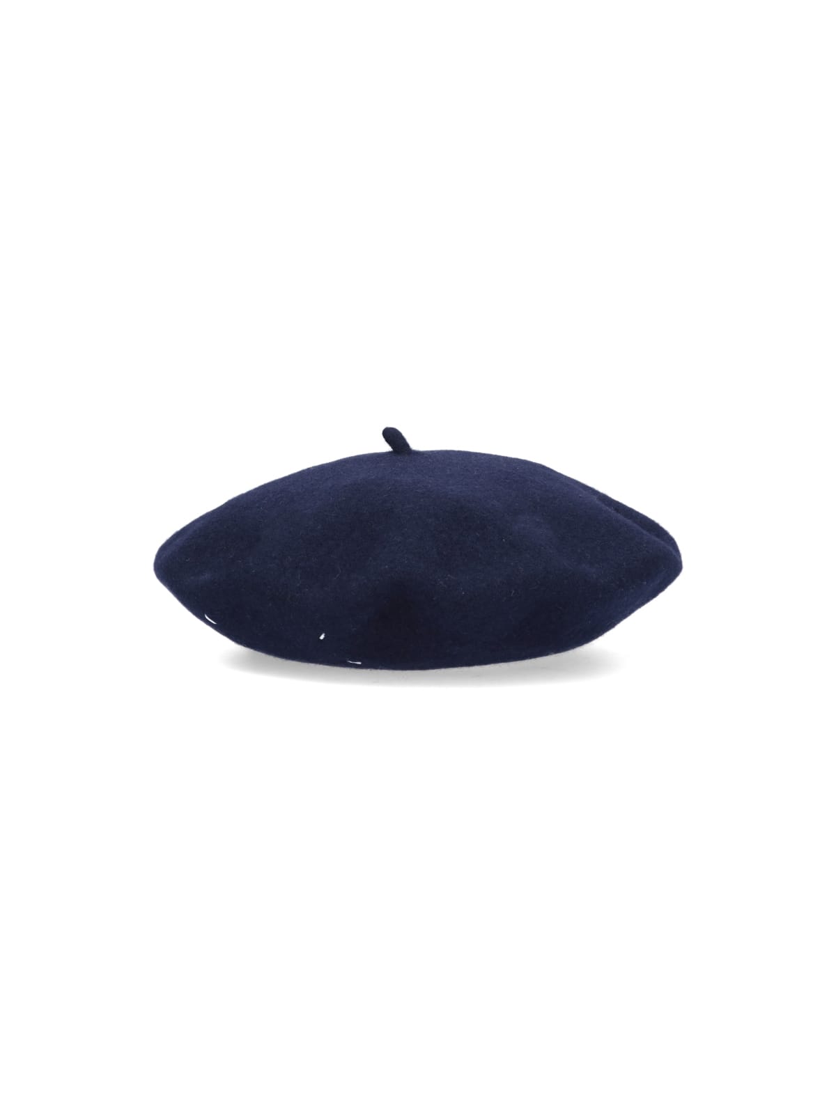 Shop Maison Margiela Wool Beret In Navy