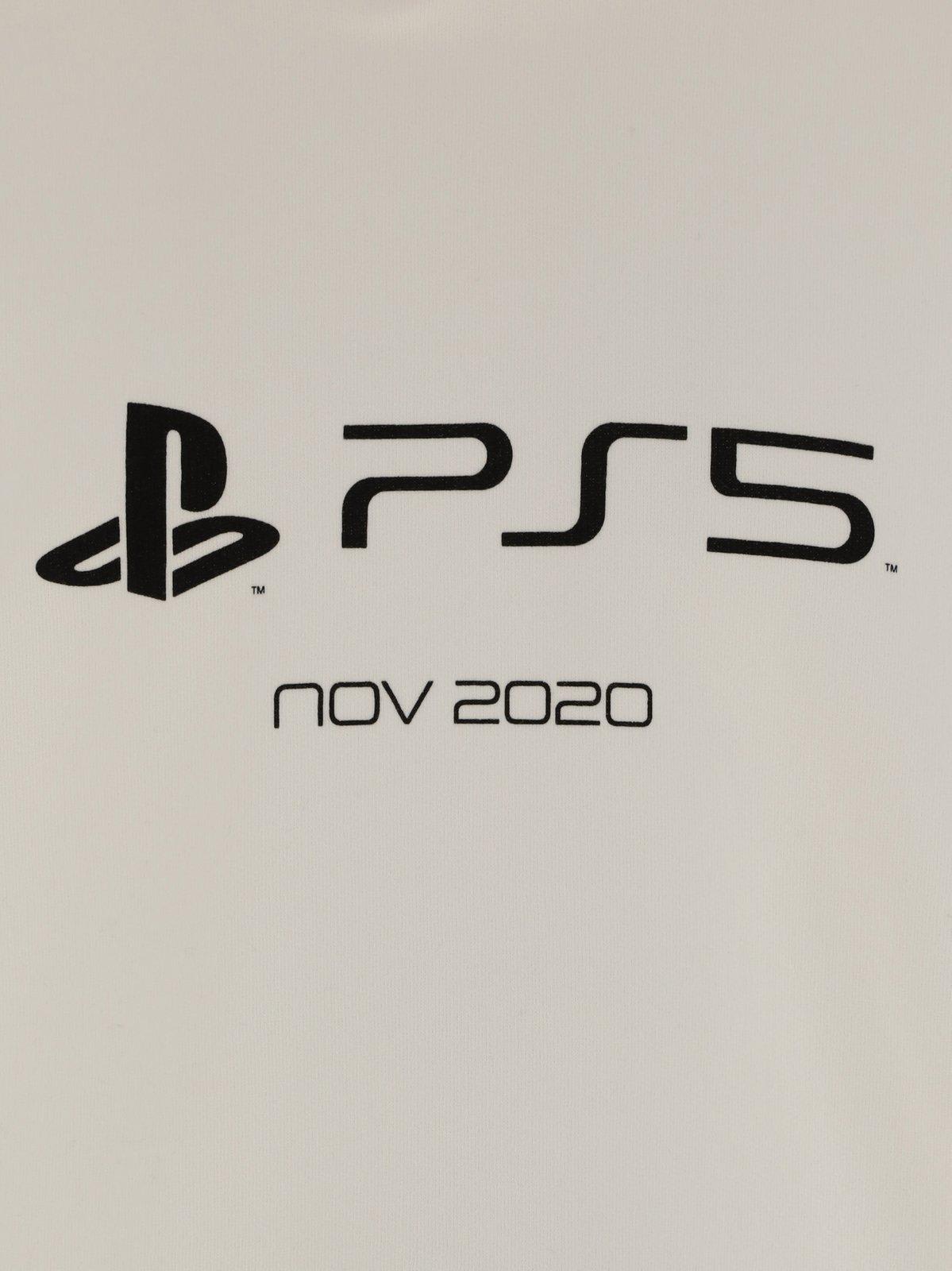 Shop Balenciaga X Sony Playstation 5 Oversized Hoodie In White