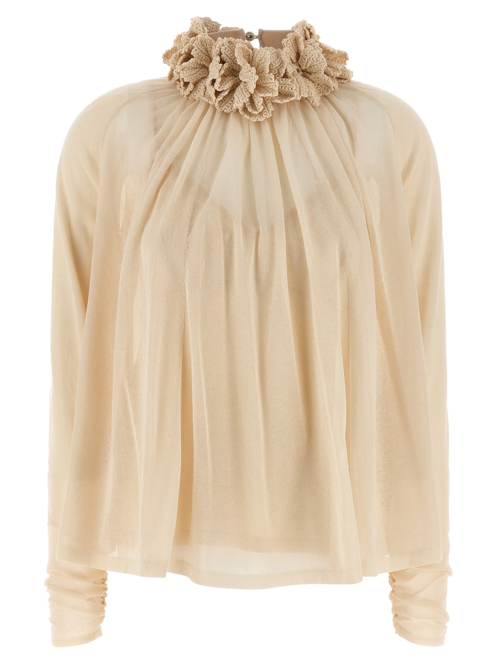 Zimmermann Hypnotic Crochet Trim Tops White In Neutral