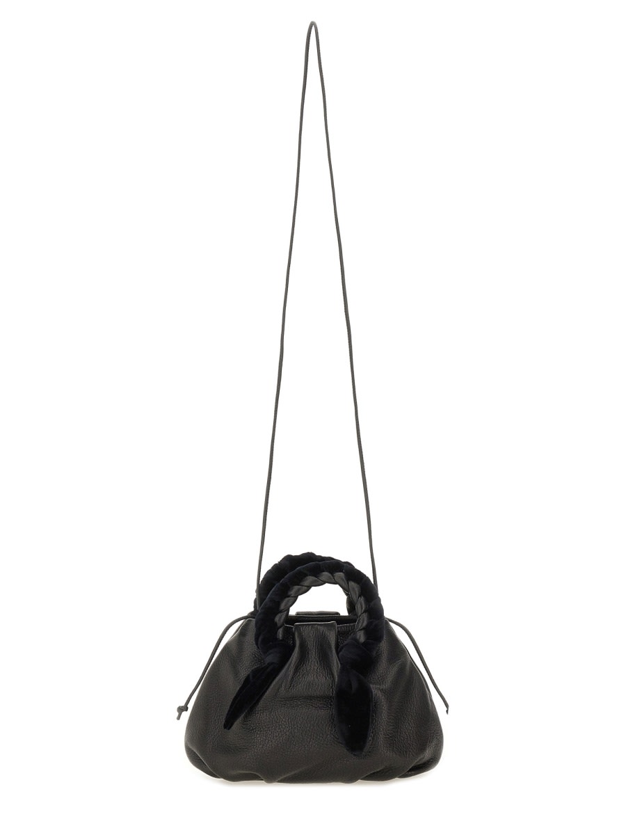 Hereu Stylish Shoulder Bag Braided Handles In Black