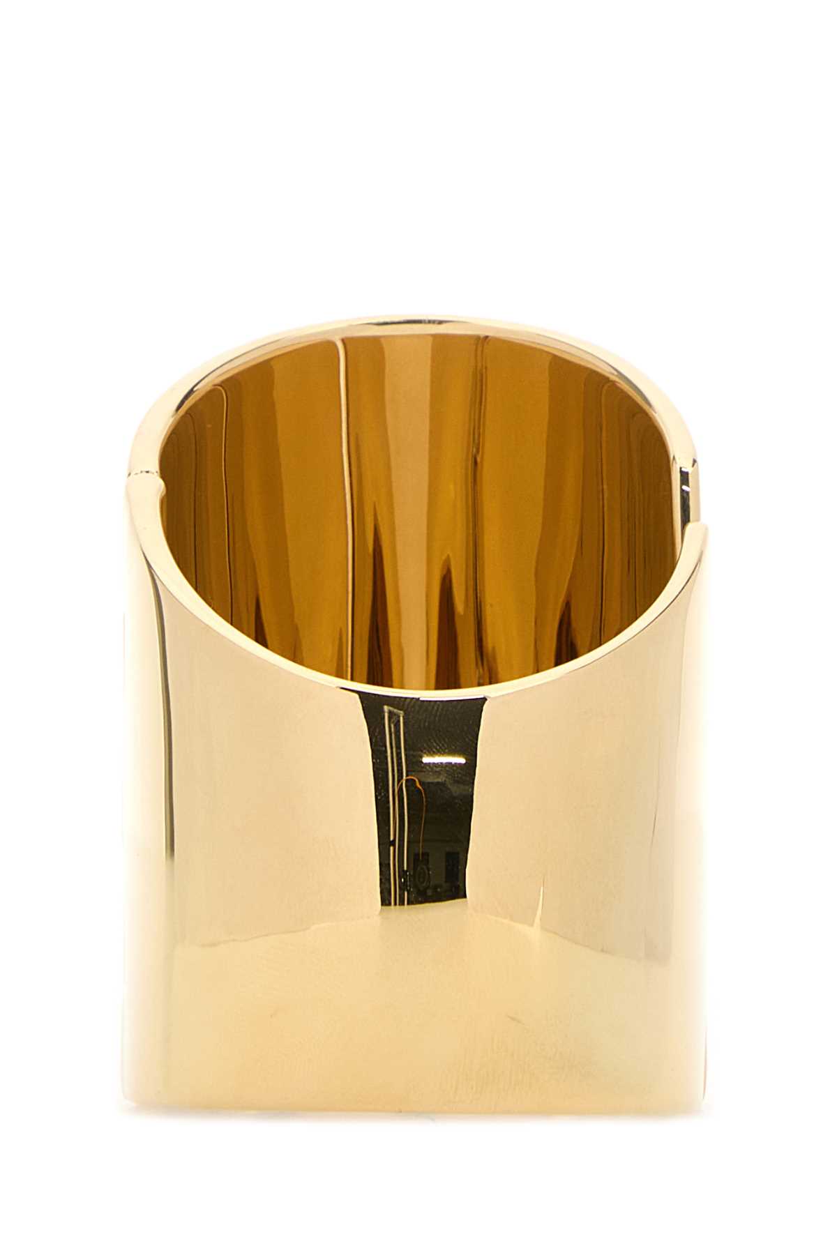 Saint Laurent Golden Metal Bracelet In Dore