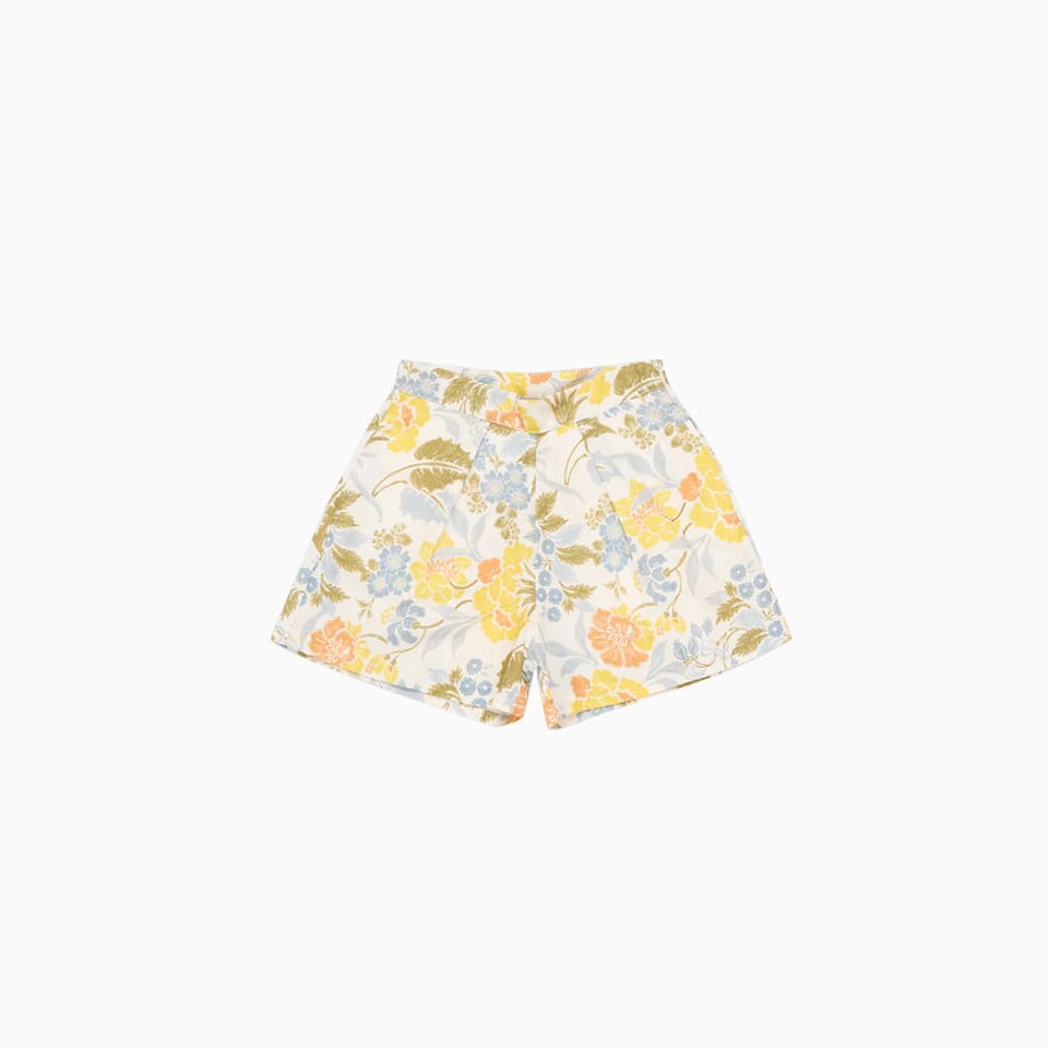 THE NEW SOCIETY GIANNI SHORTS IN FLORAL PRINT LINEN