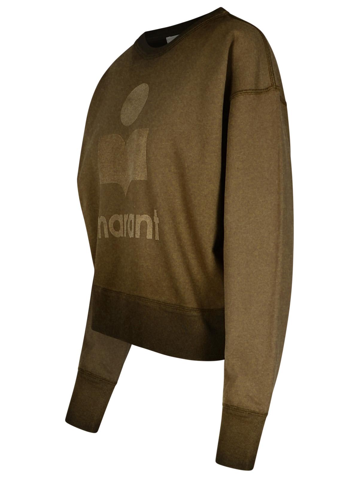 Shop Marant Etoile Mobyli Brown Cotton Sweatshirt